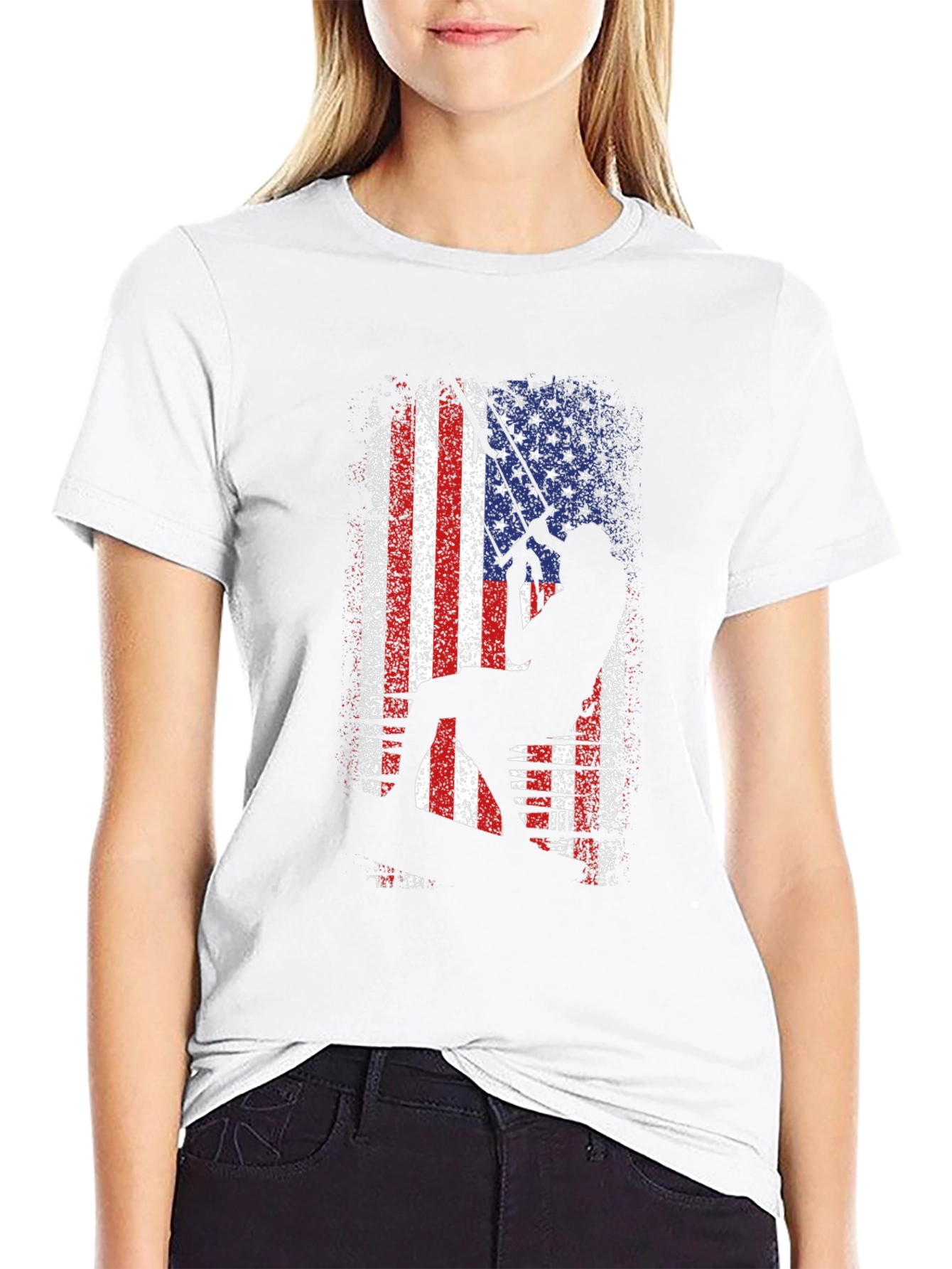 American Angler Graphic T-Shirt - Patriotic Fishing Tee