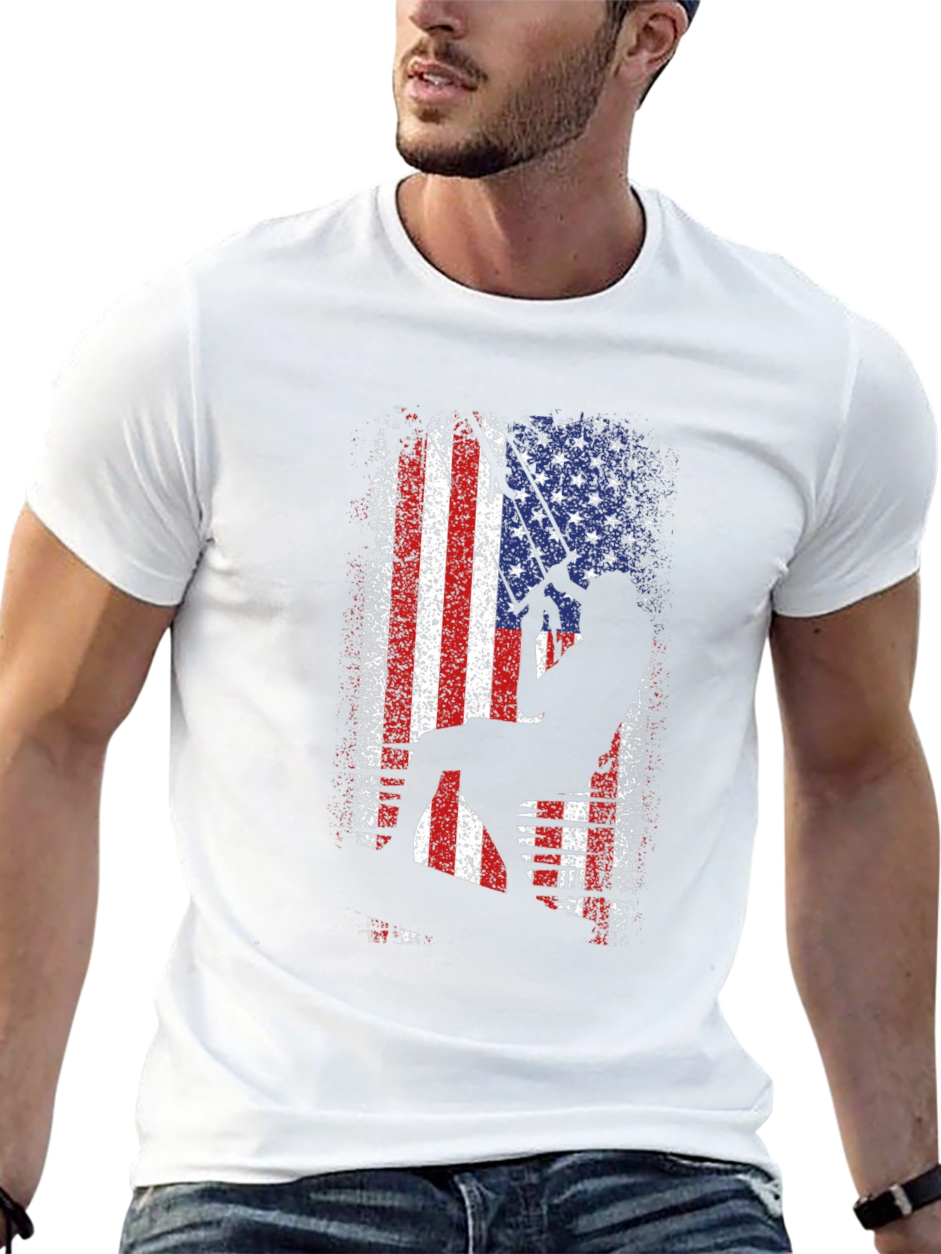 American Angler Graphic T-Shirt - Patriotic Fishing Tee