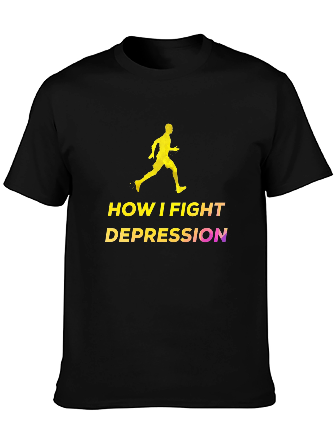 Fight Depression Tee - Running Man Design