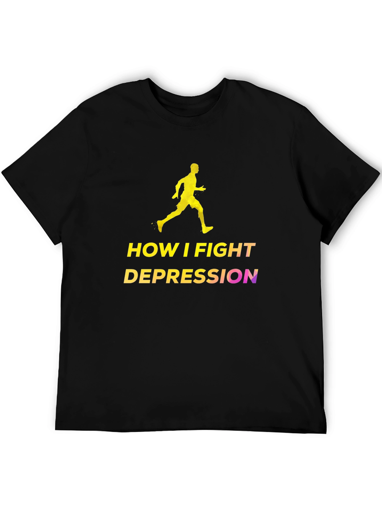 Fight Depression Tee - Running Man Design