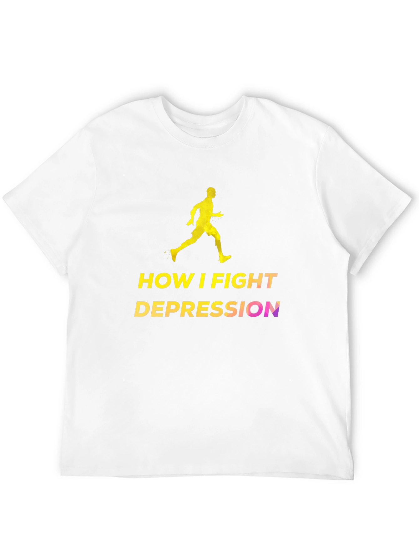 Fight Depression Tee - Running Man Design