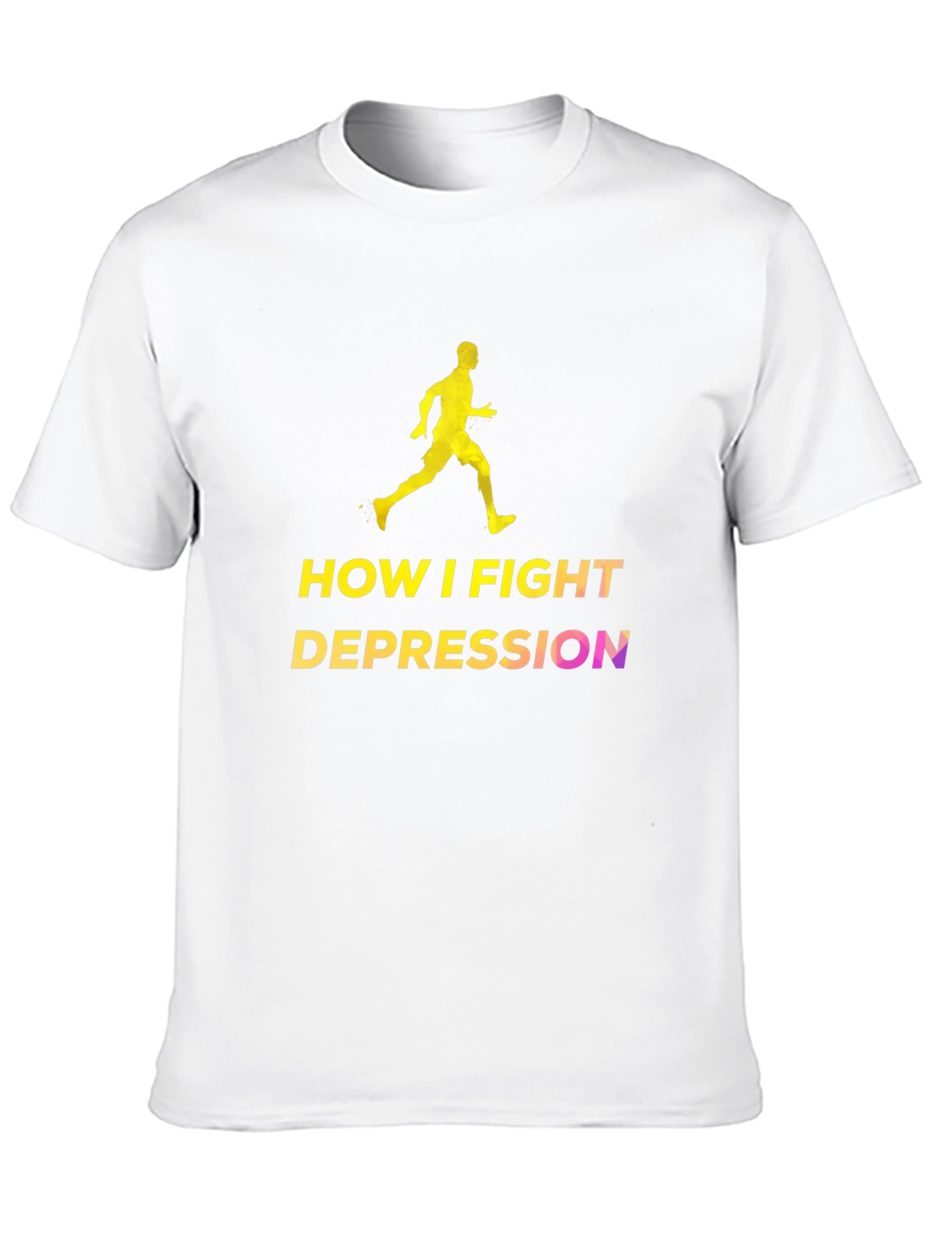 Fight Depression Tee - Running Man Design