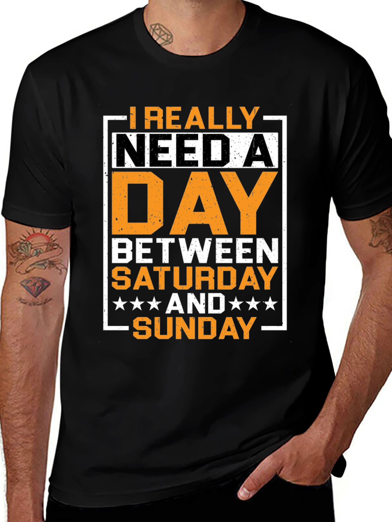 Funny Day Between Saturday and Sunday Graphic T-Shirt