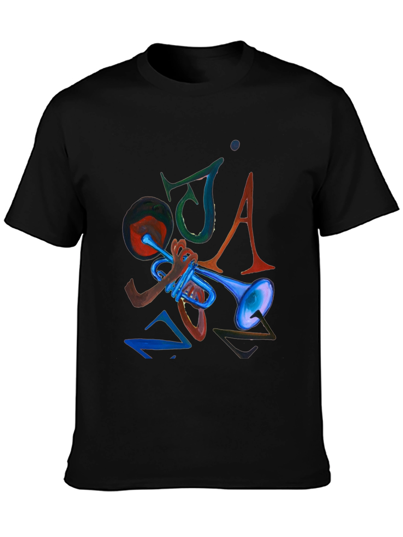 JAZZ Graphic Print Black Tee