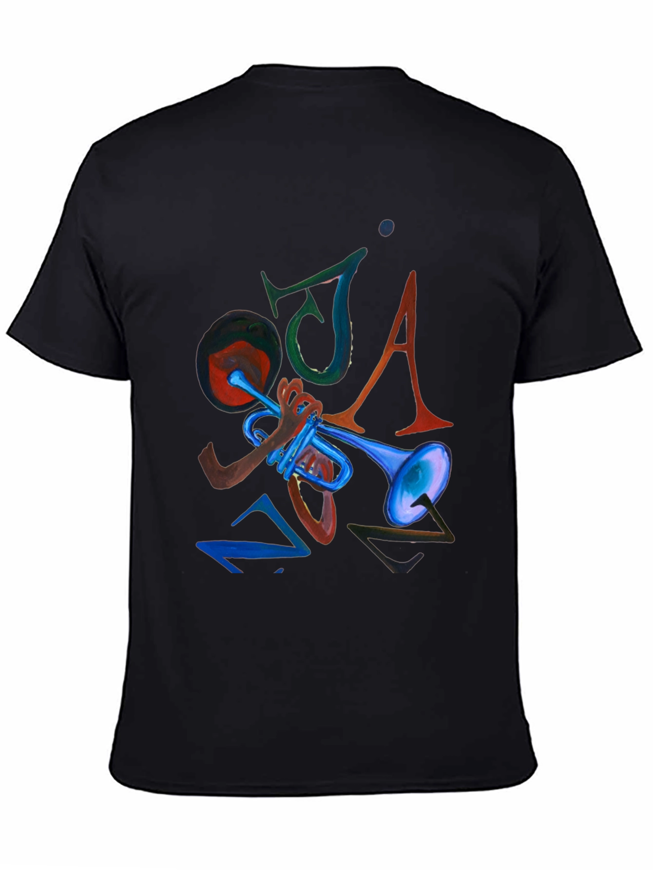 JAZZ Graphic Print Black Tee