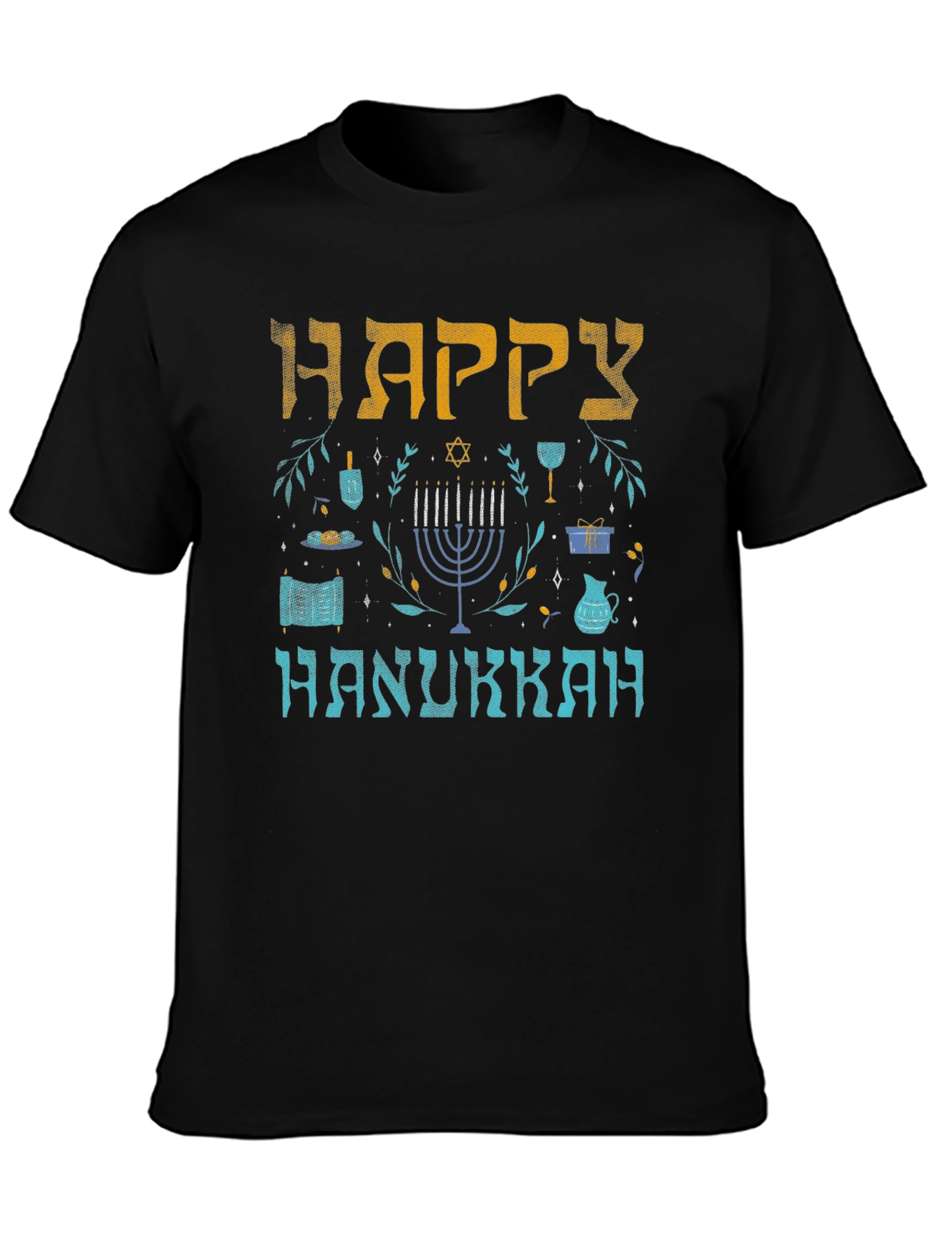 Happy Hanukkah Graphic Print T-Shirt