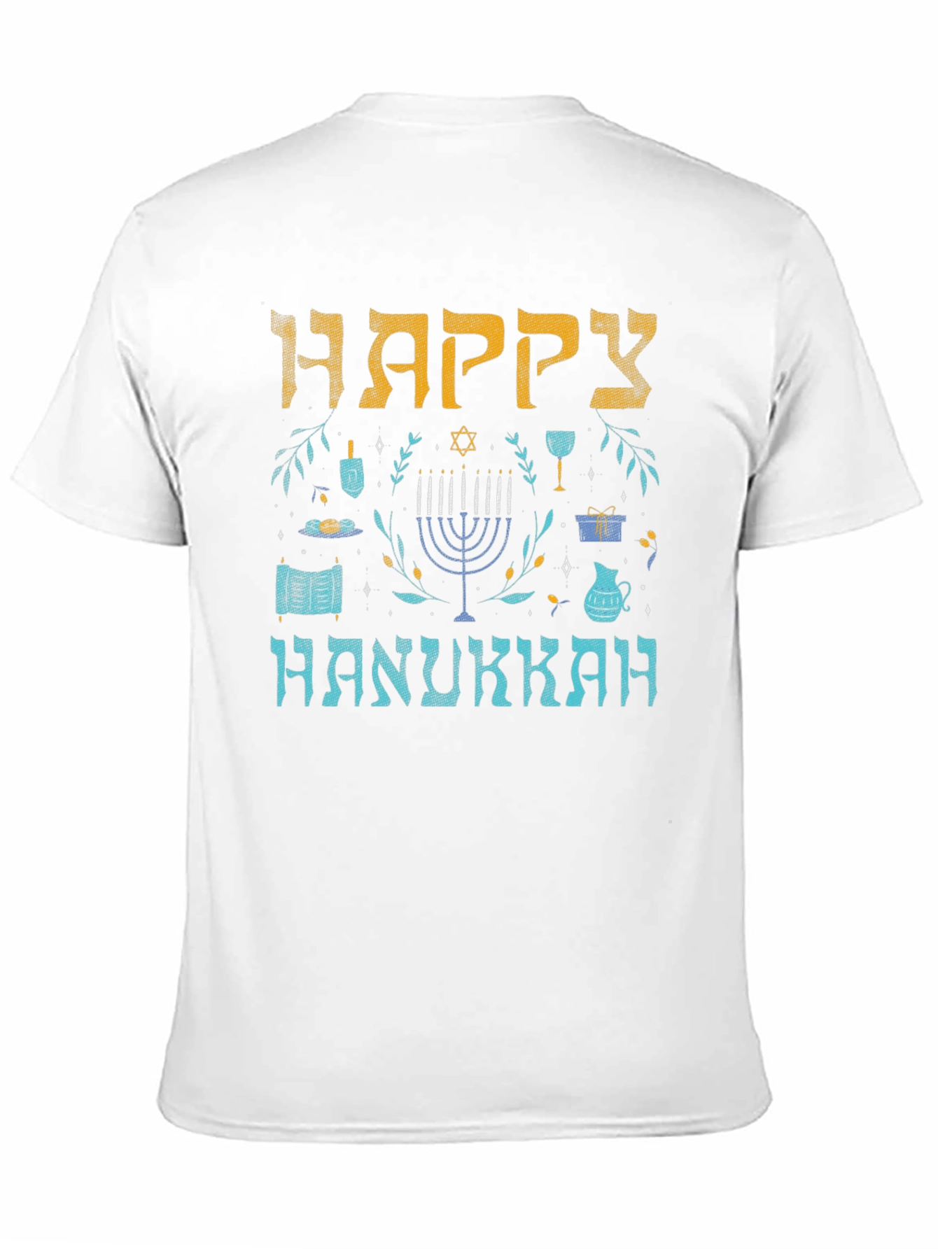 Happy Hanukkah Graphic Print T-Shirt