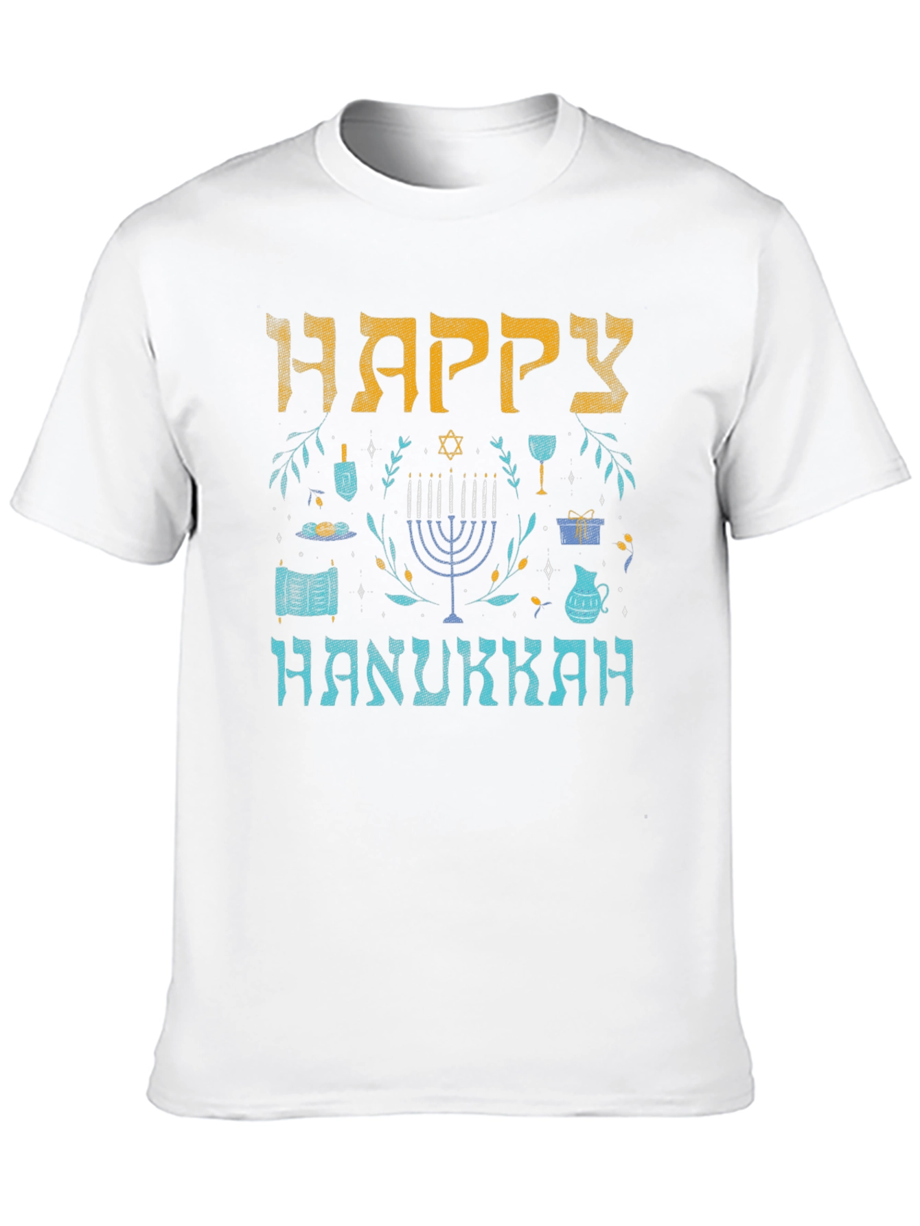 Happy Hanukkah Graphic Print T-Shirt