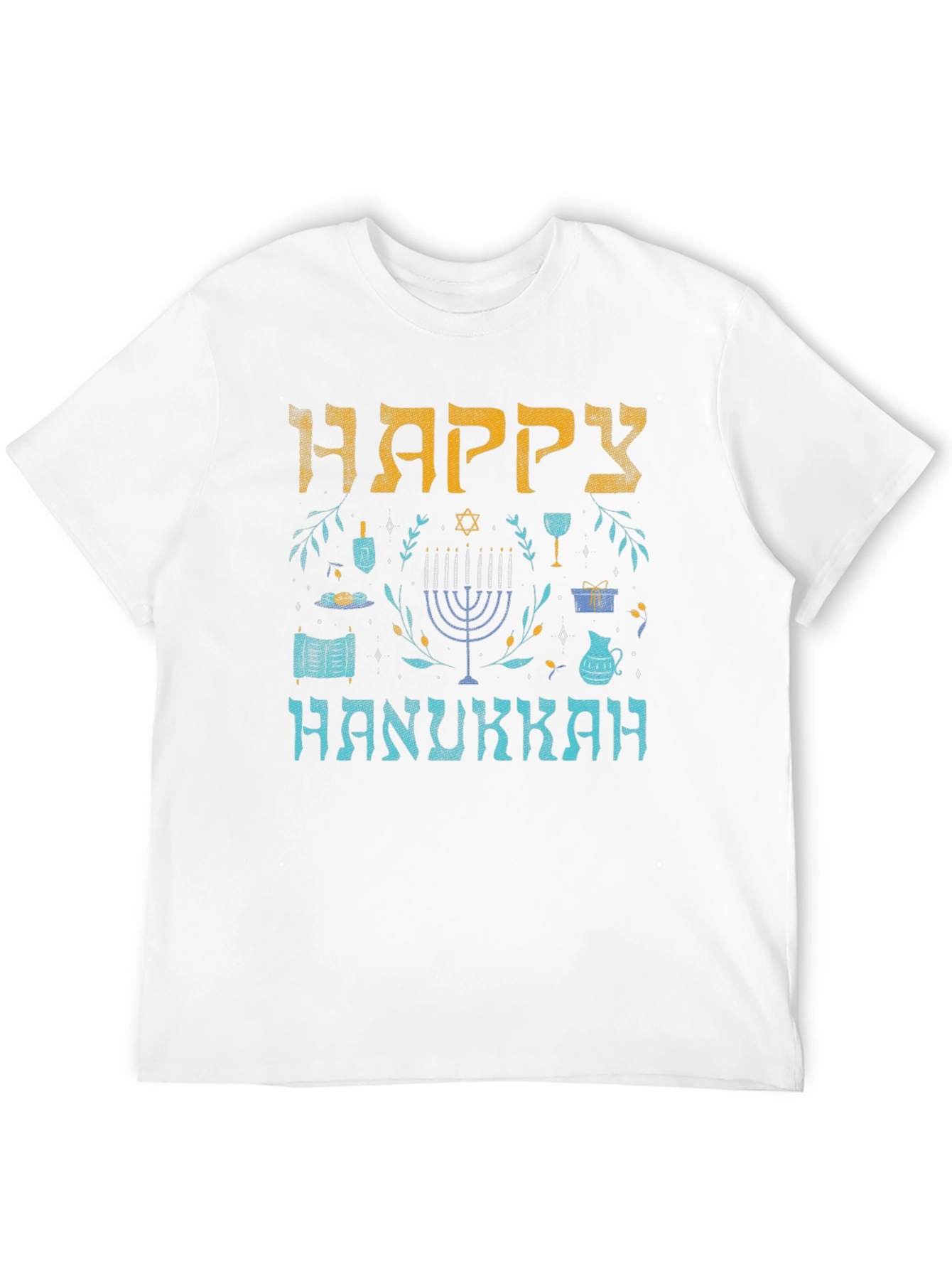 Happy Hanukkah Graphic Print T-Shirt