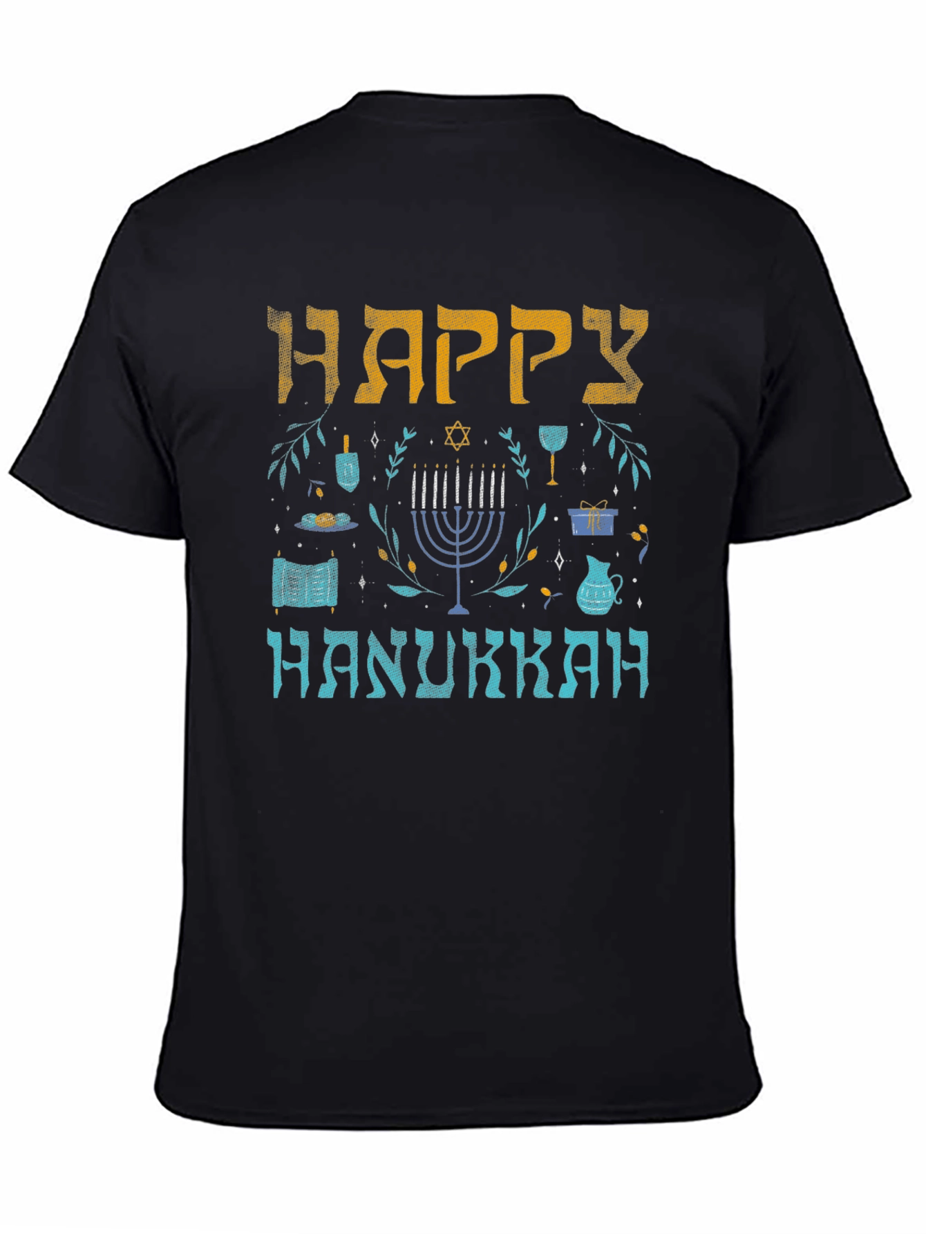 Happy Hanukkah Graphic Print T-Shirt