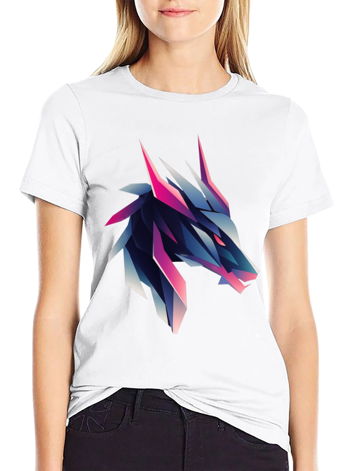Geometric Wolf Graphic Tee - Bold & Modern