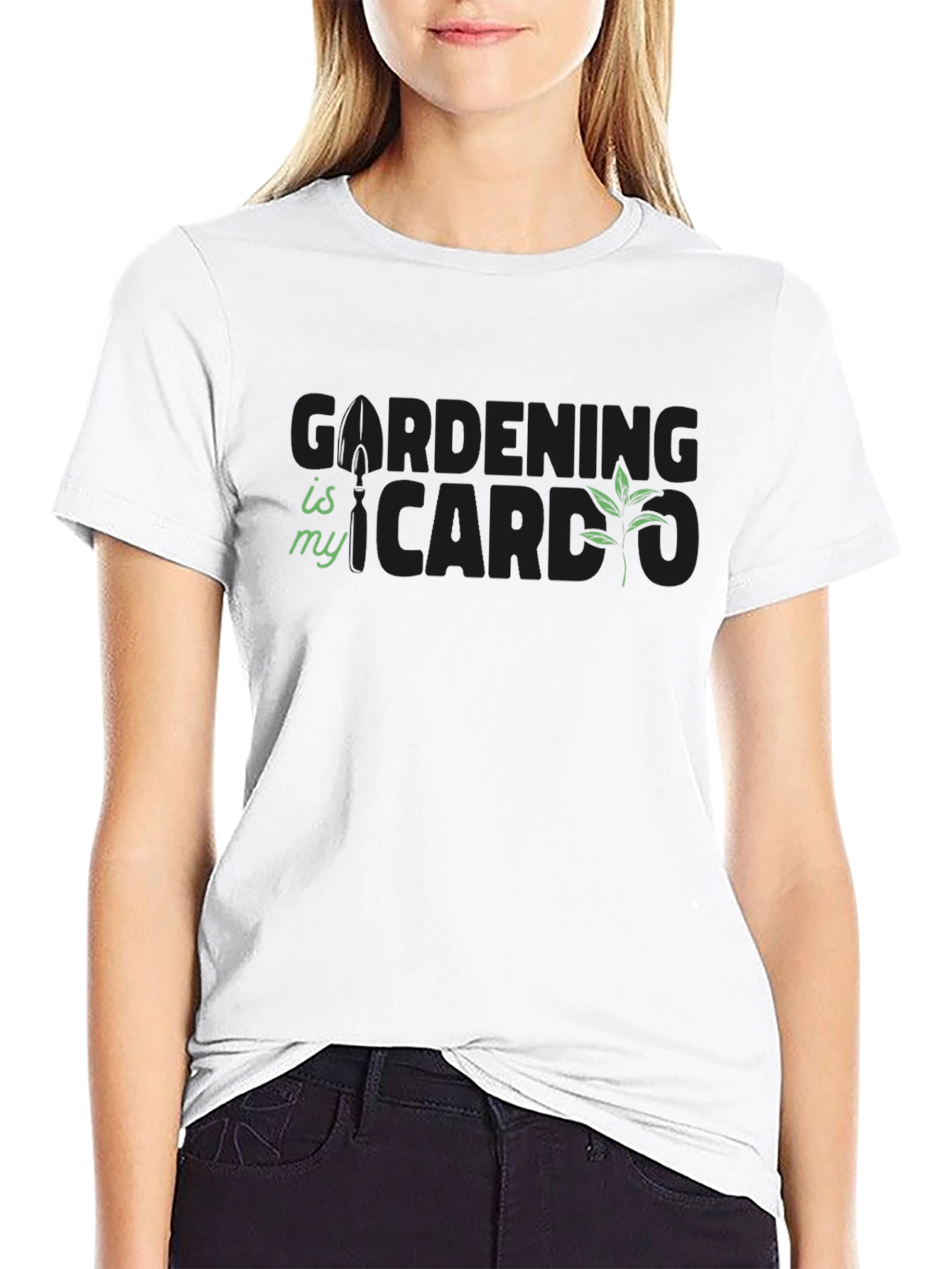 Gardening is My Cardio Black T-Shirt