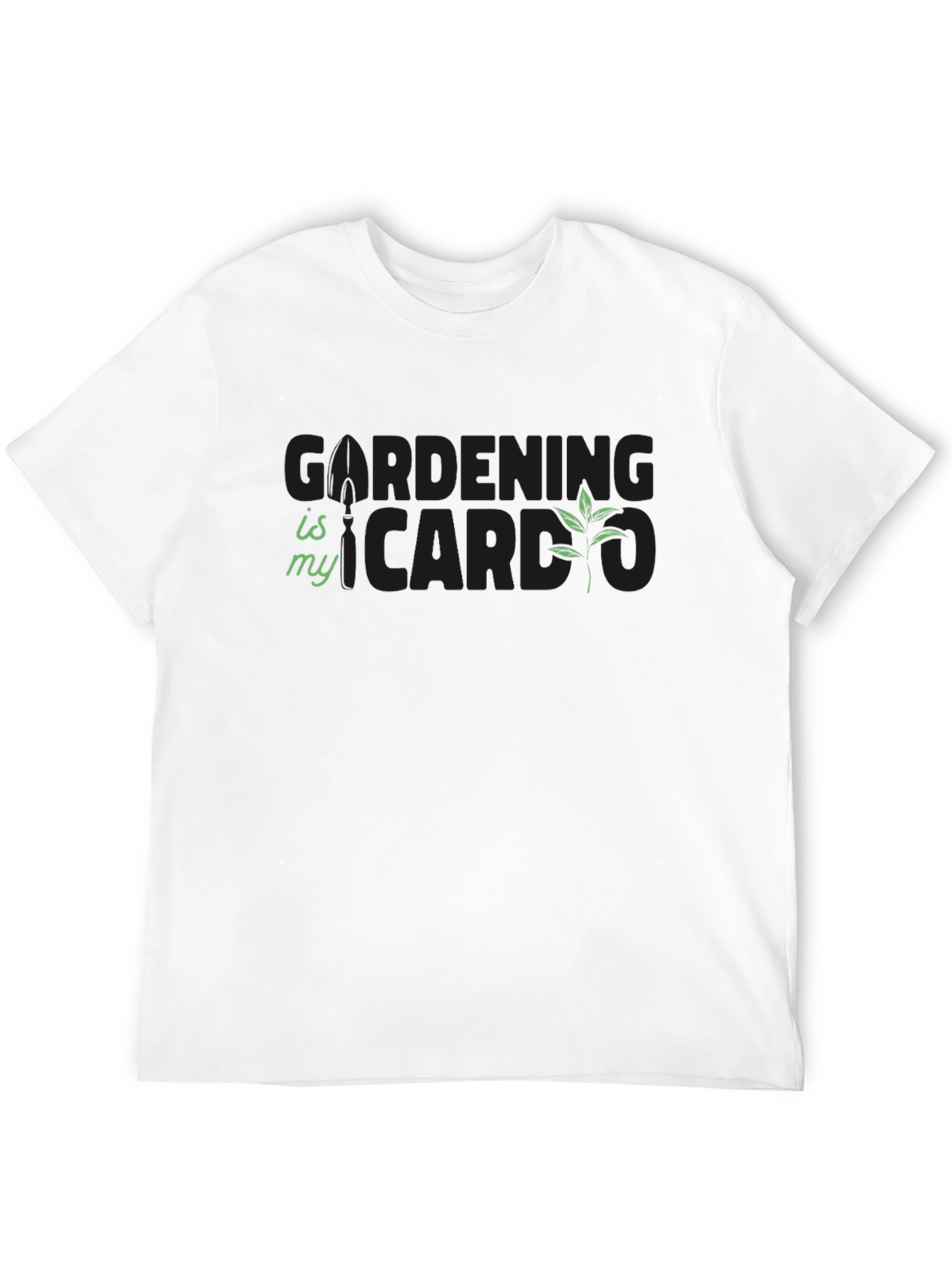 Gardening is My Cardio Black T-Shirt