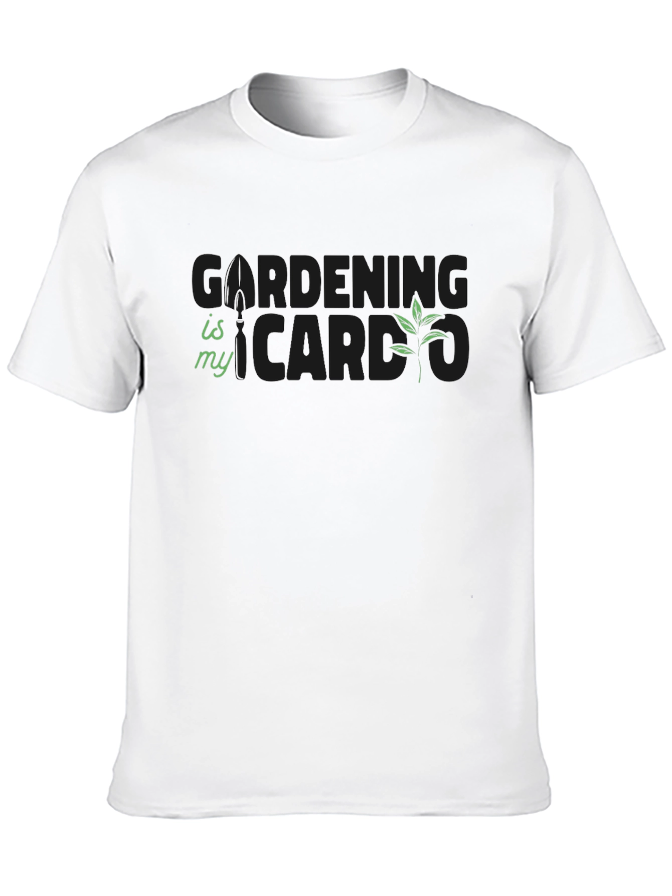 Gardening is My Cardio Black T-Shirt