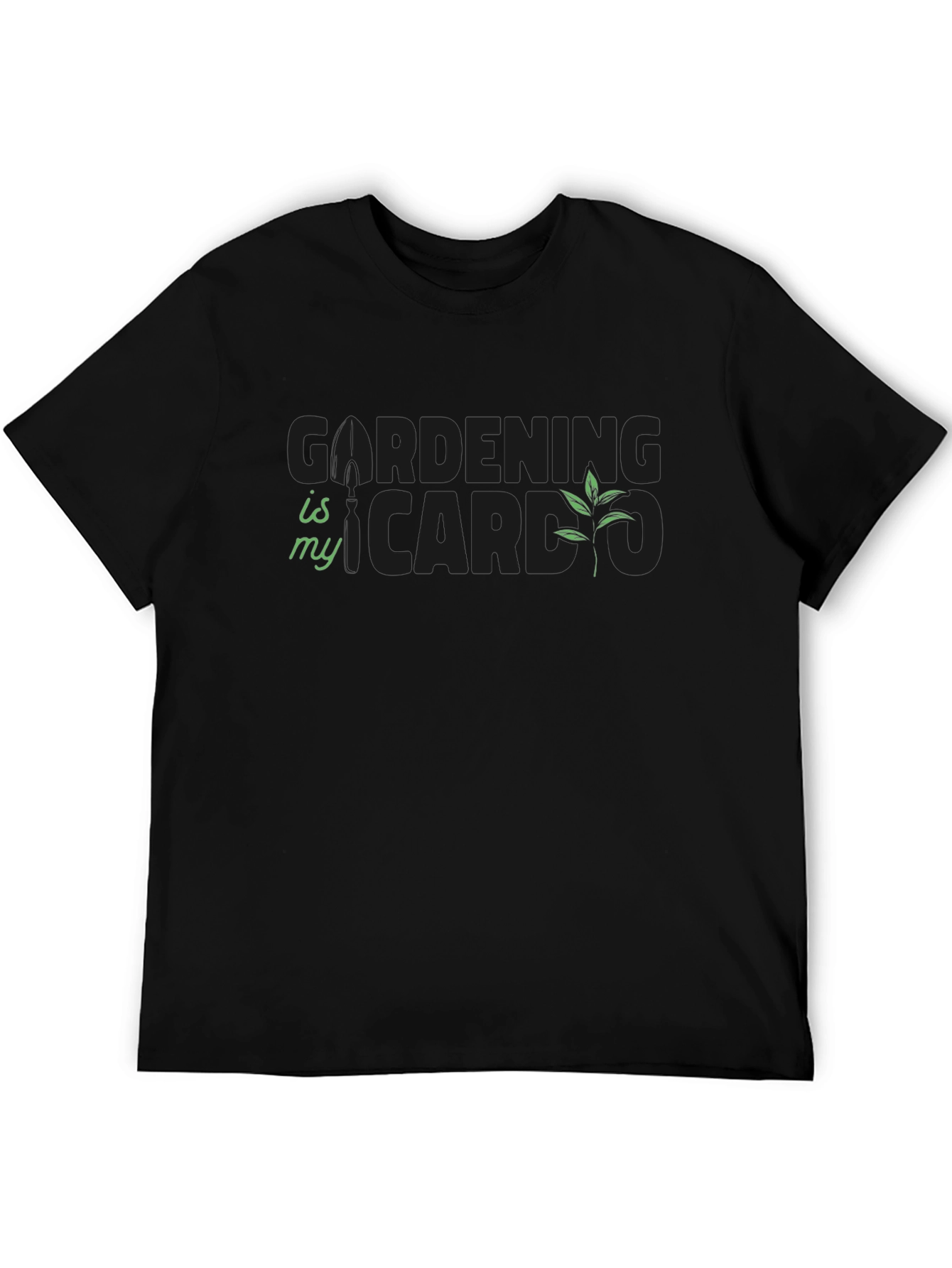 Gardening is My Cardio Black T-Shirt