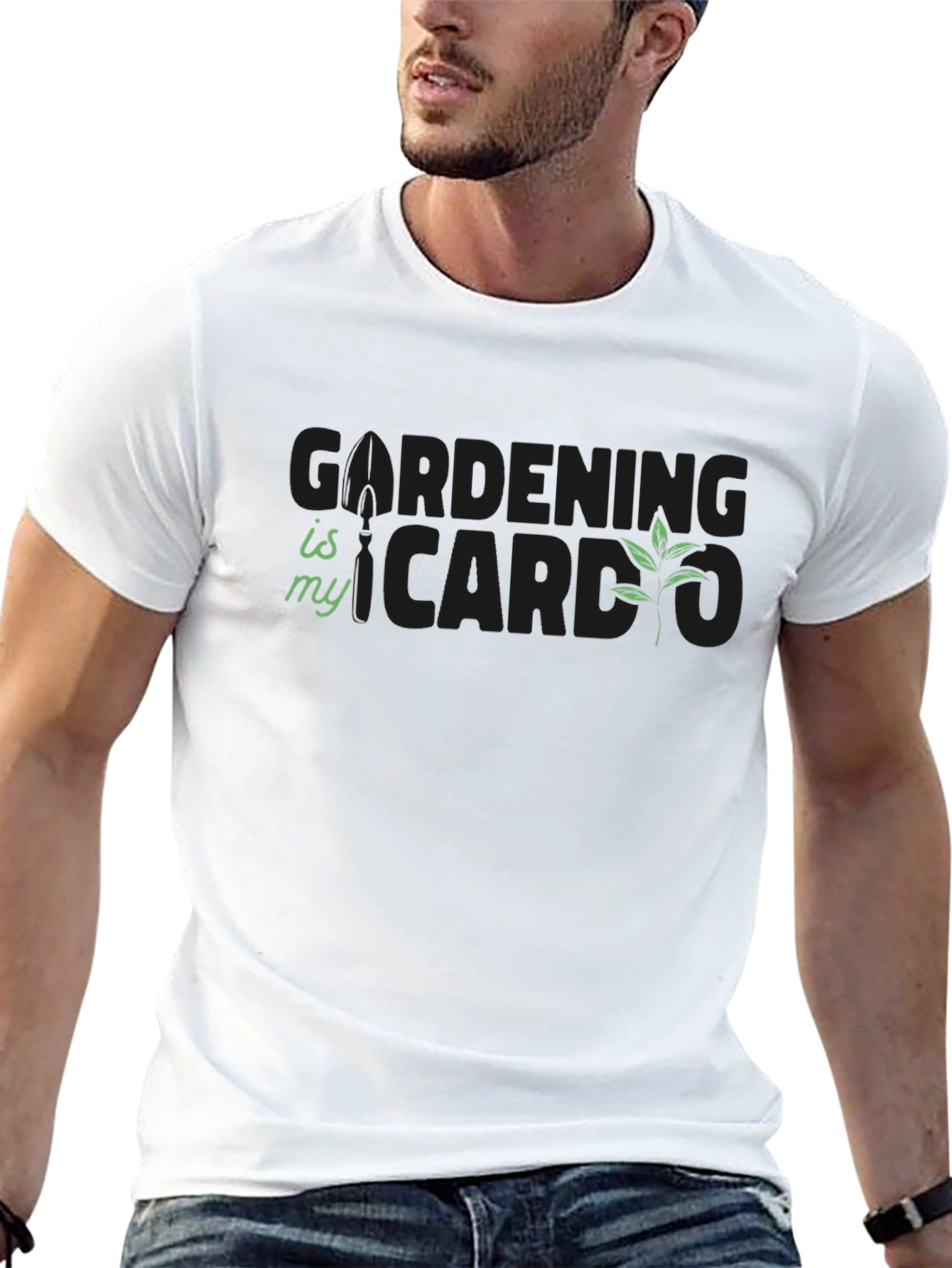 Gardening is My Cardio Black T-Shirt