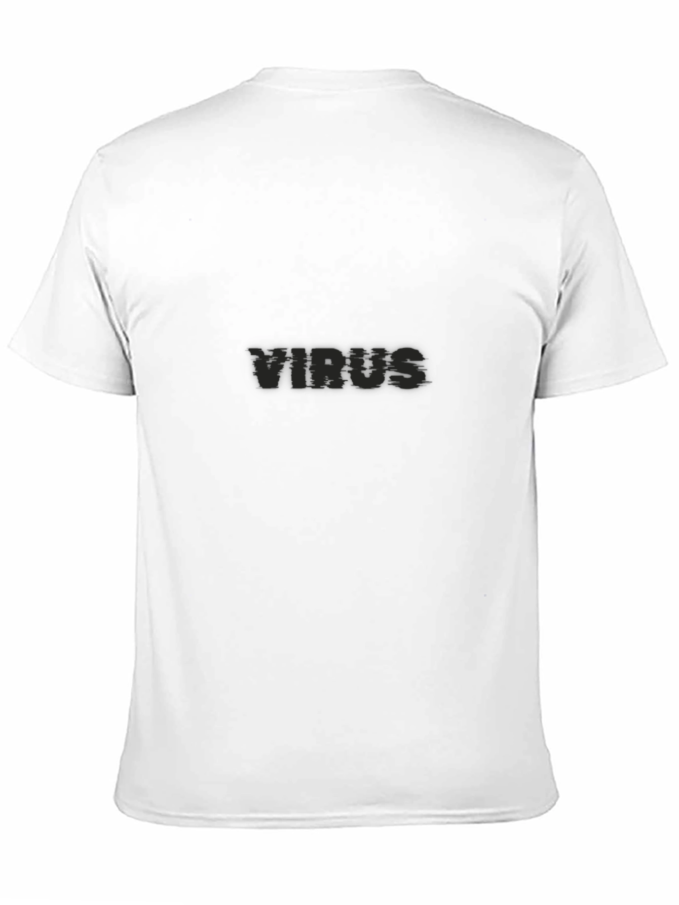 Virus Graphic Print Black T-Shirt
