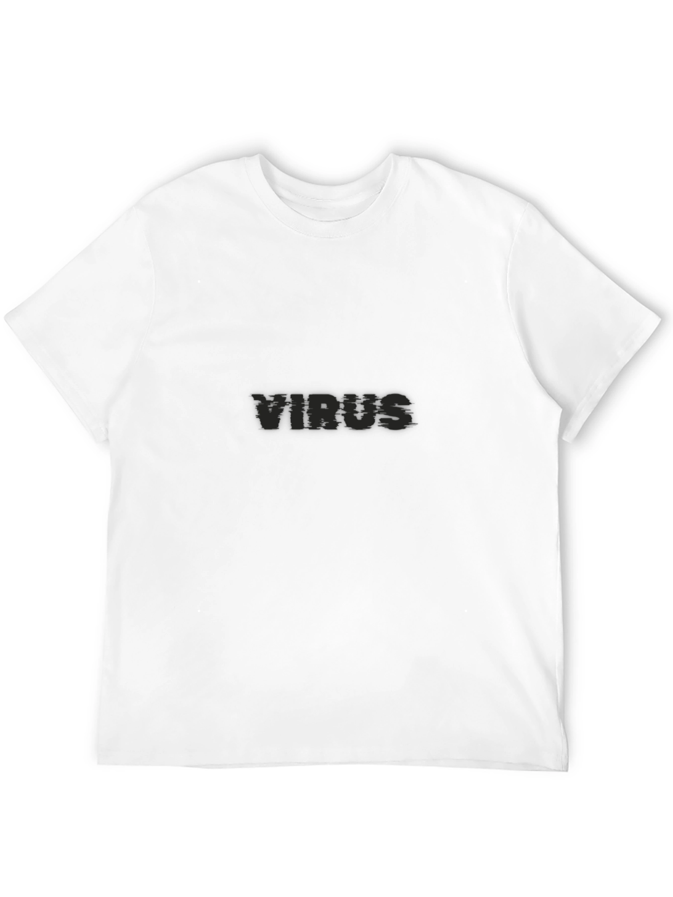Virus Graphic Print Black T-Shirt