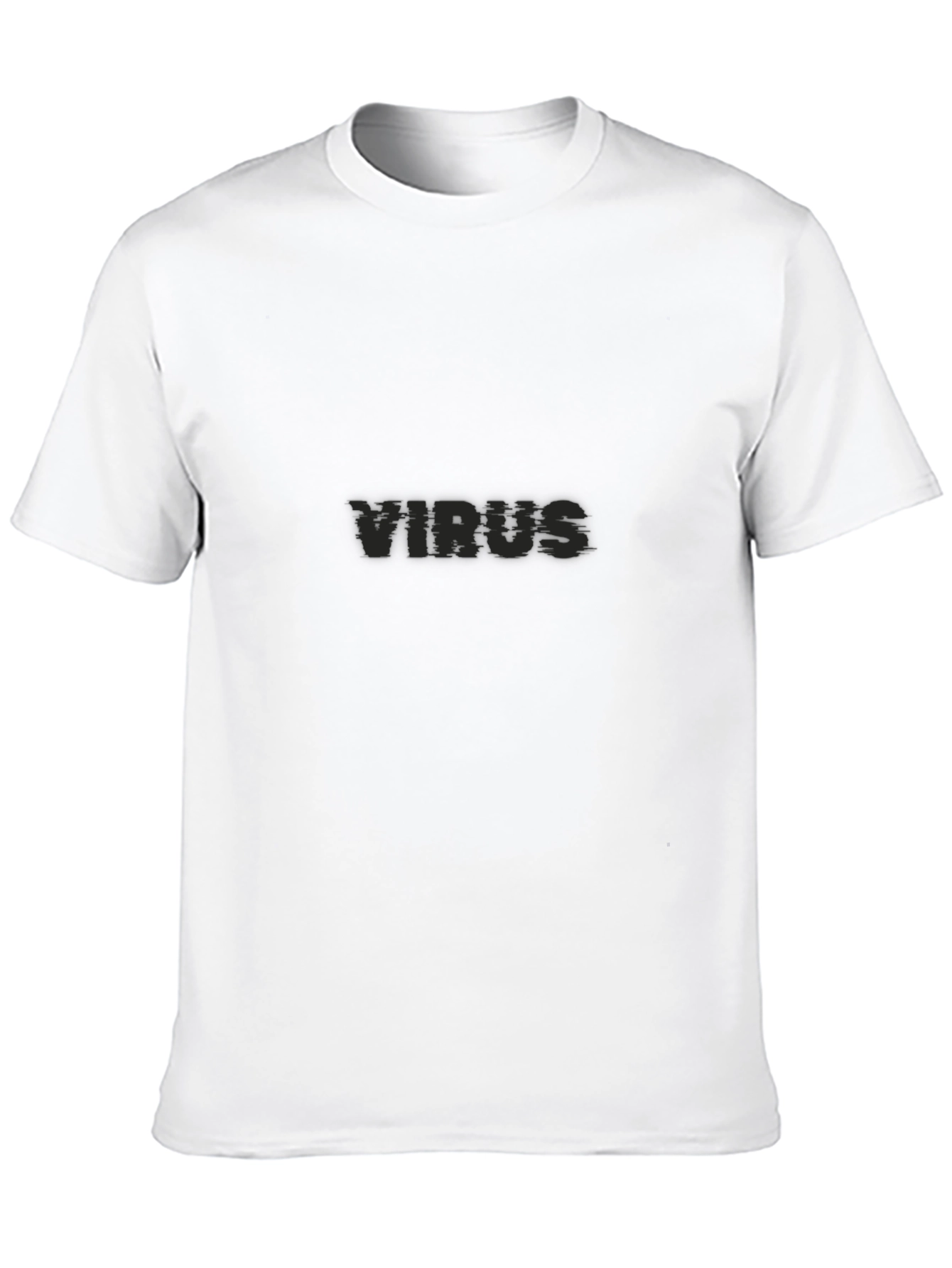 Virus Graphic Print Black T-Shirt