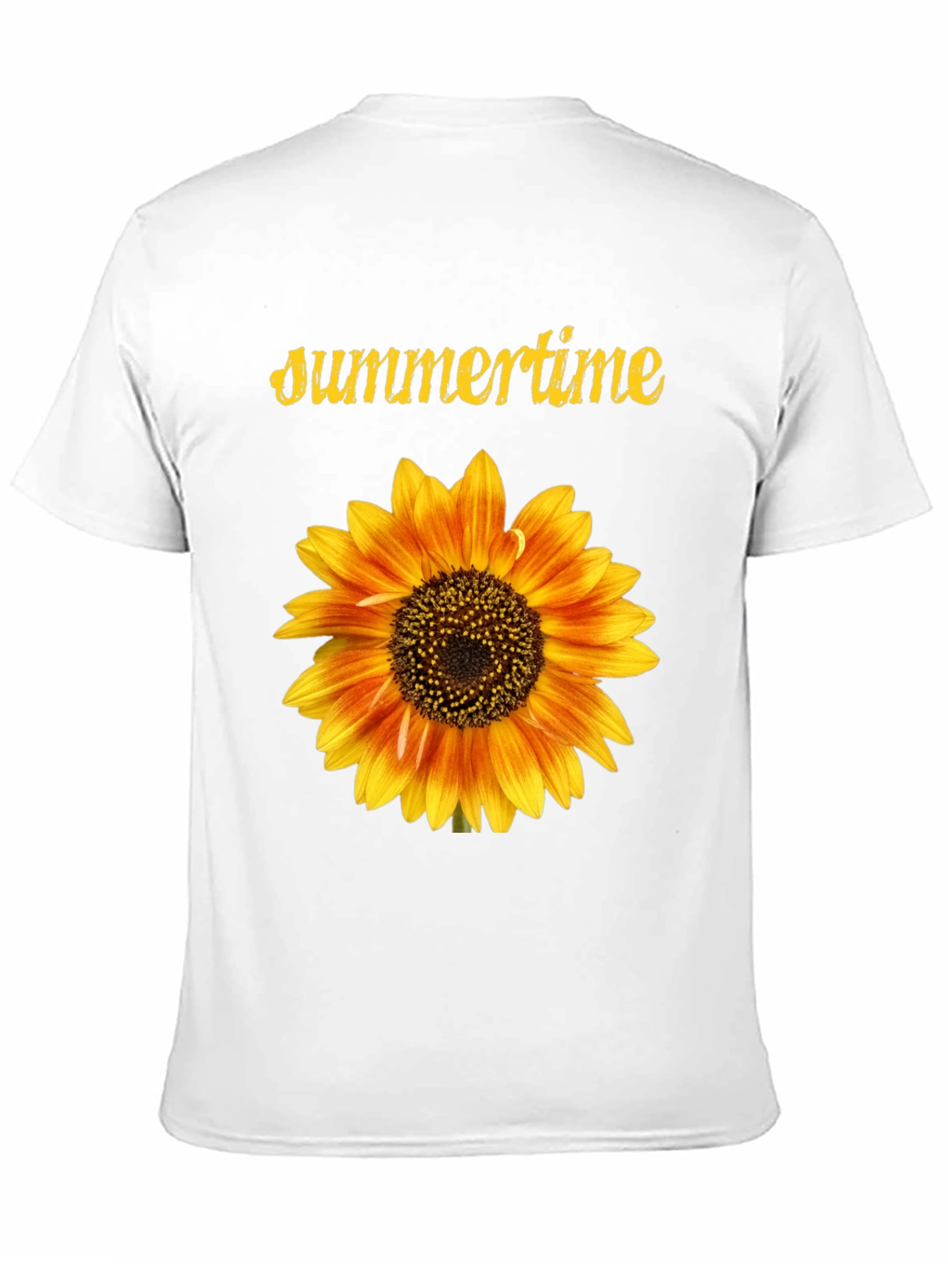 Summertime Sunflower Graphic Black T-Shirt