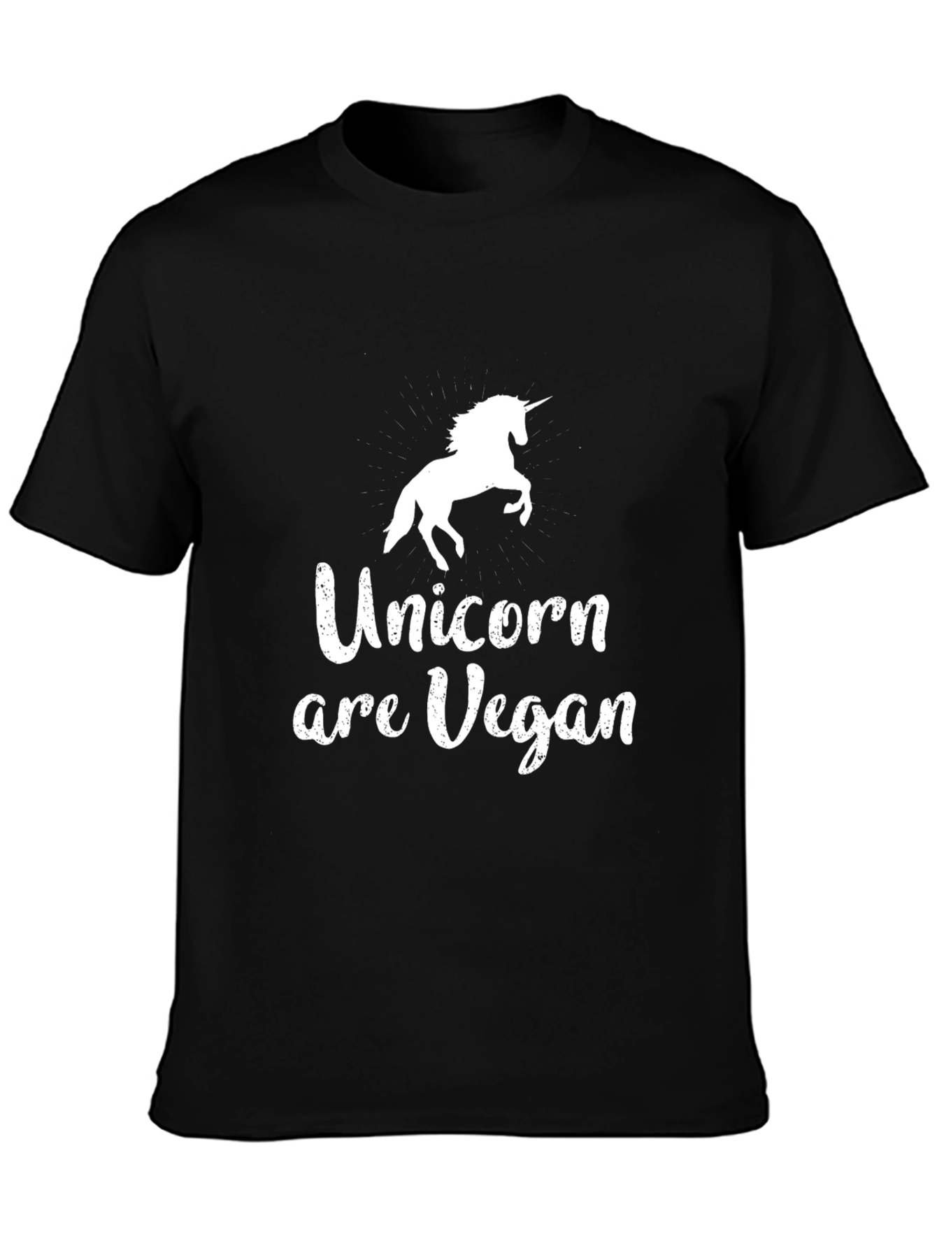Unicorns Are Vegan Black T-Shirt