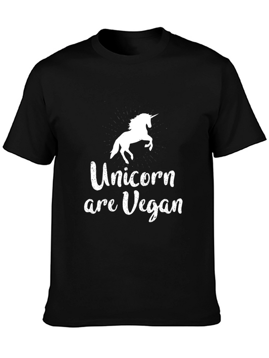 Unicorns Are Vegan Black T-Shirt