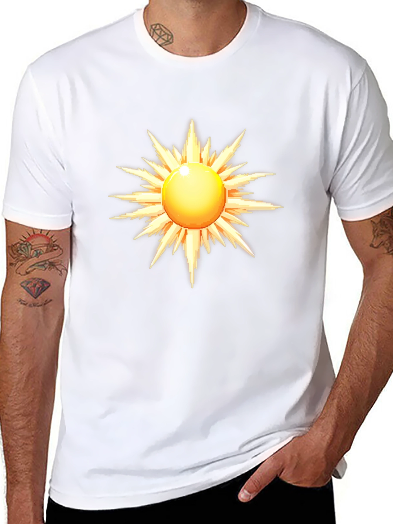 Radiant Sun Graphic Black T-Shirt