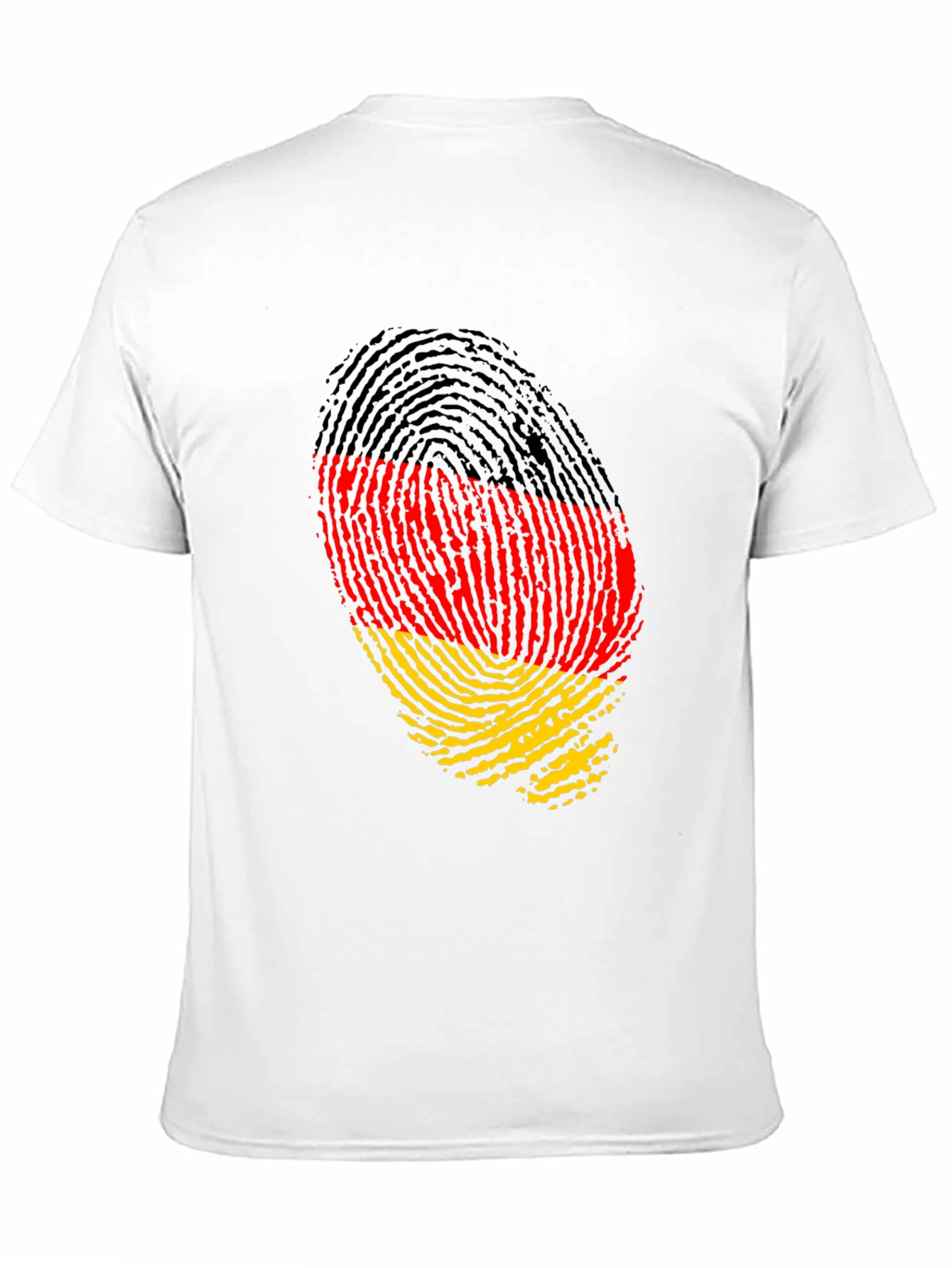 Germany Flag Fingerprint Black T-Shirt