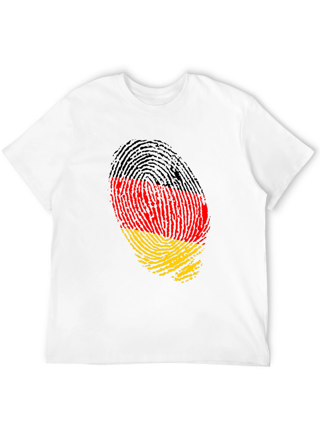 Germany Flag Fingerprint Black T-Shirt