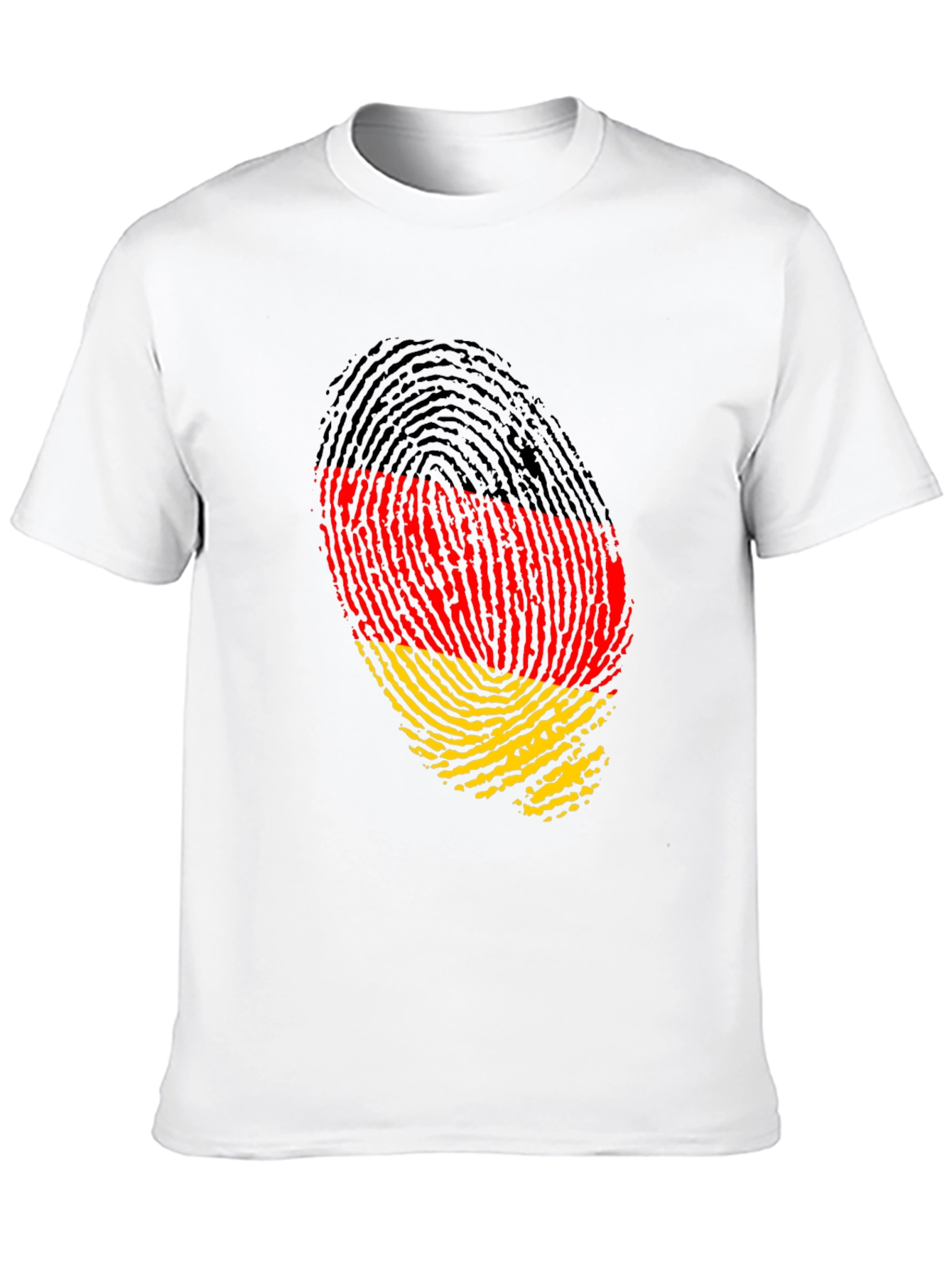 Germany Flag Fingerprint Black T-Shirt