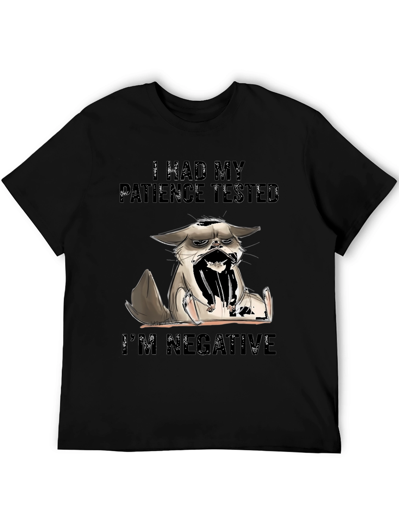 Patience Tested Funny Cat Graphic T-Shirt