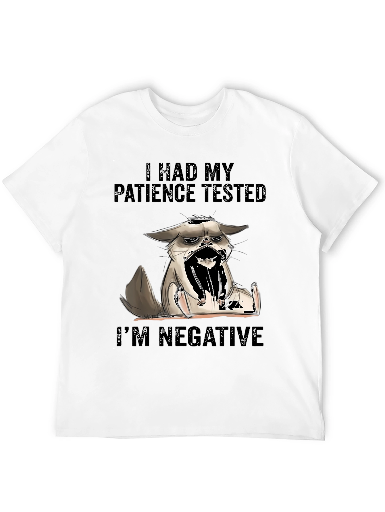 Patience Tested Funny Cat Graphic T-Shirt