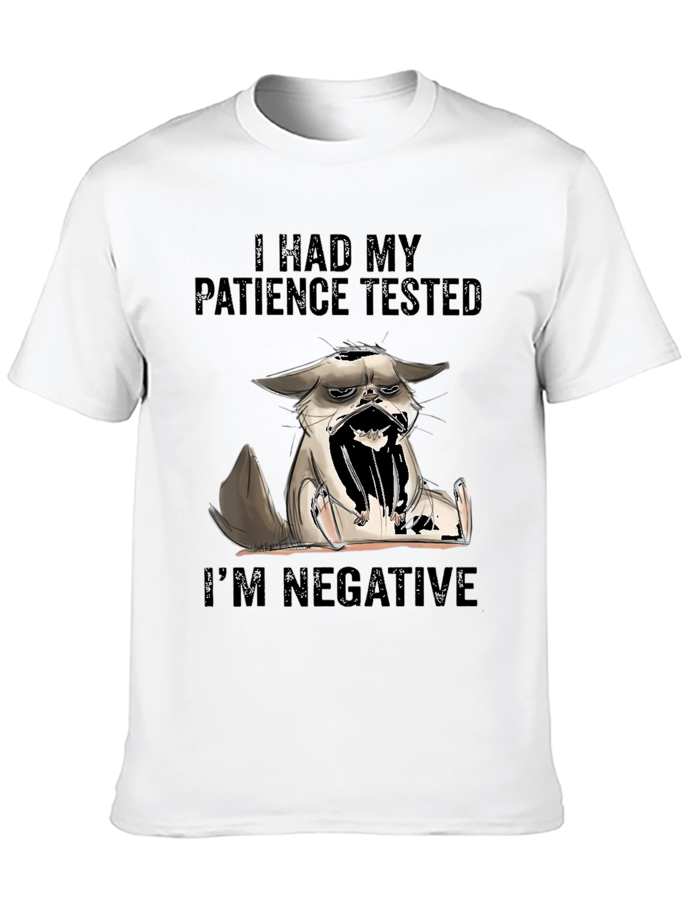 Patience Tested Funny Cat Graphic T-Shirt
