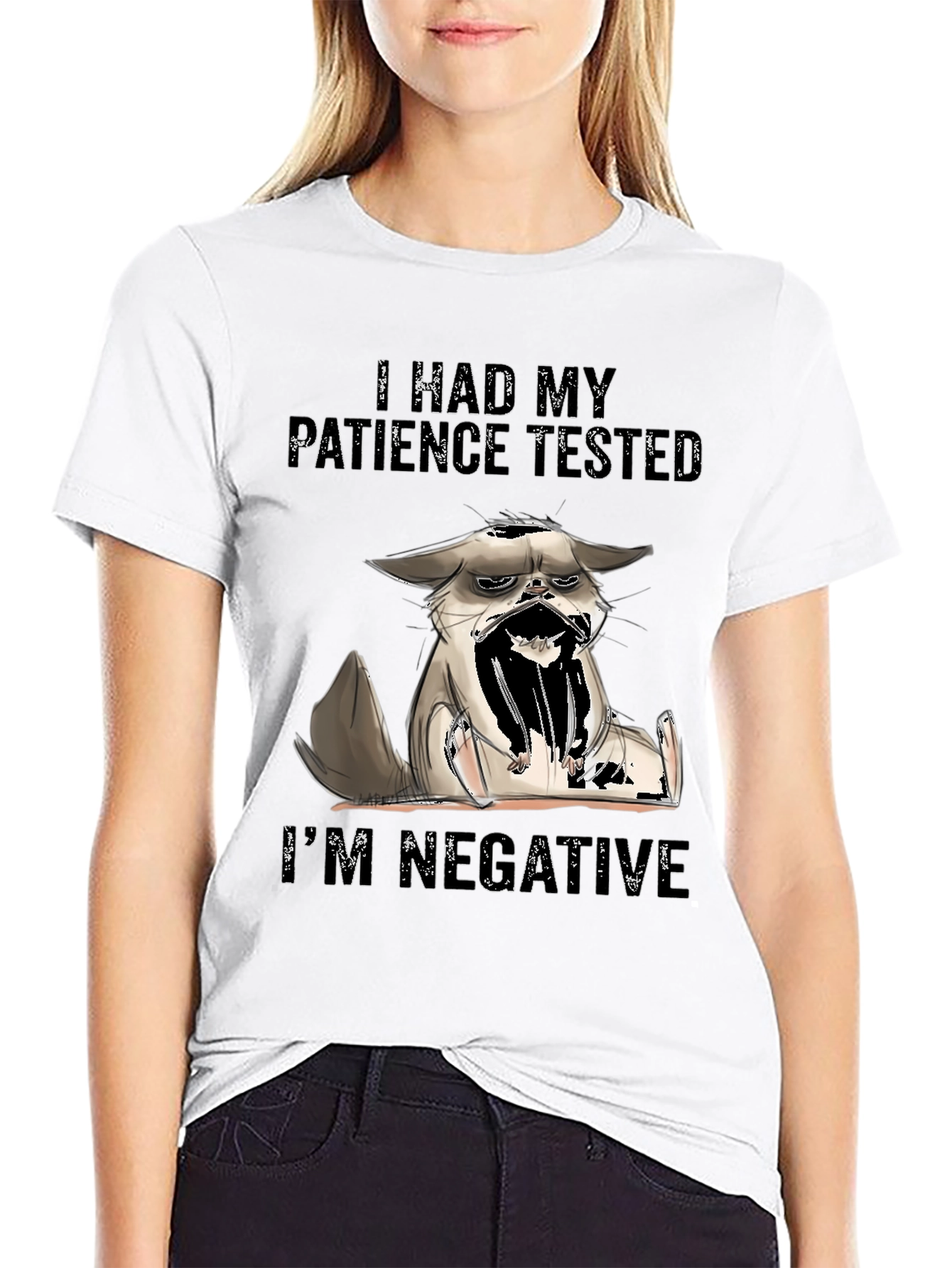 Patience Tested Funny Cat Graphic T-Shirt