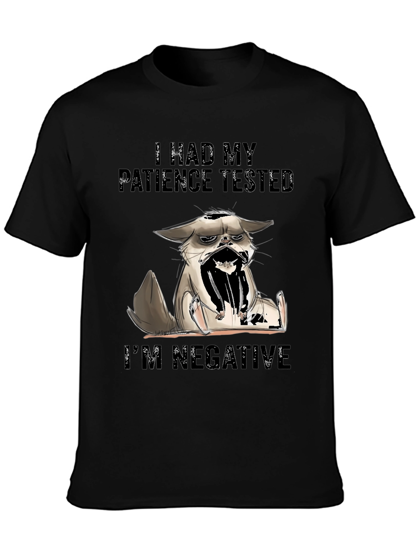 Patience Tested Funny Cat Graphic T-Shirt