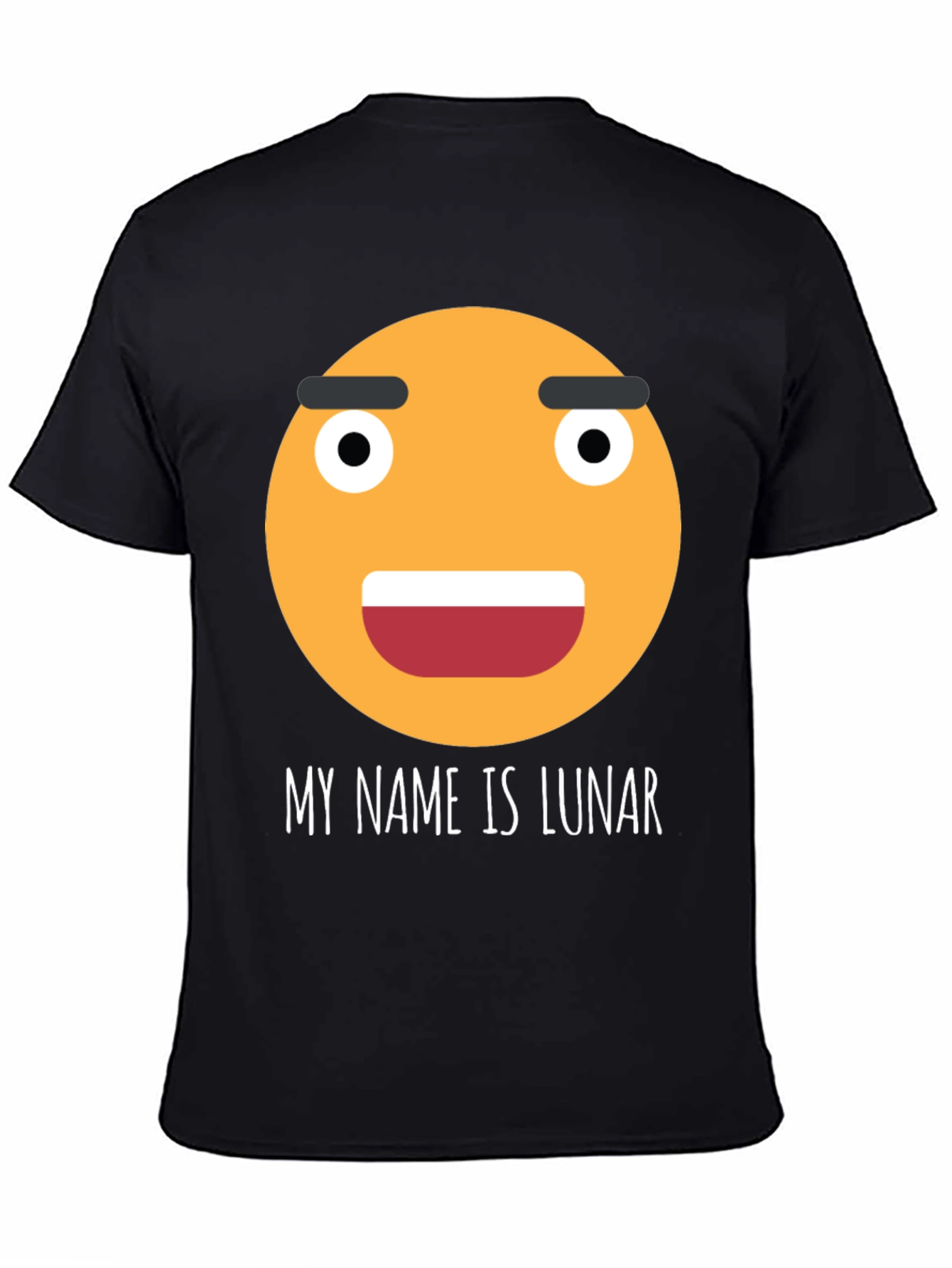 Funny Emoji T-Shirt - My Name is Lunar