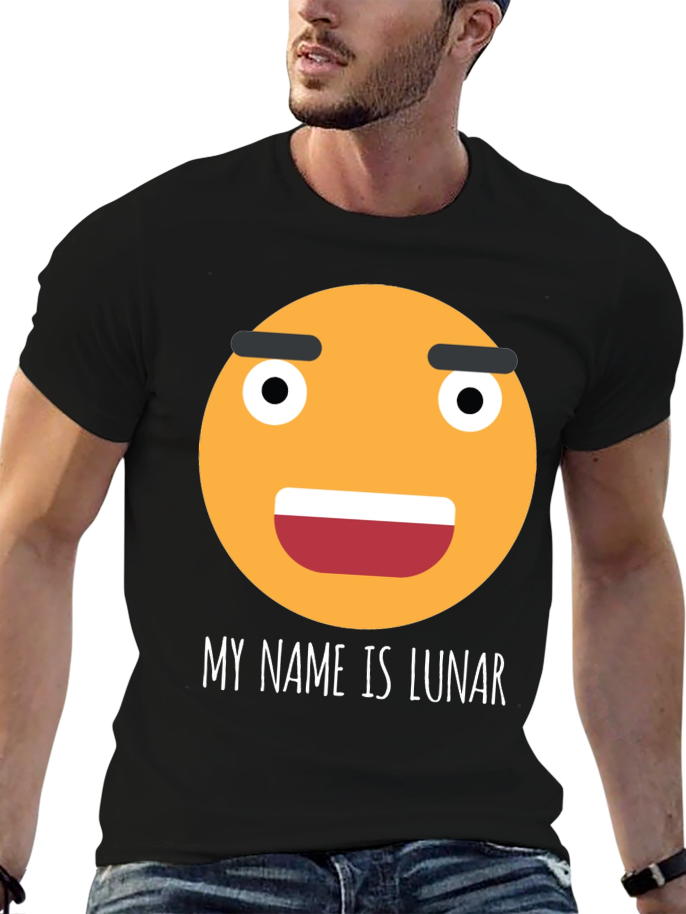 Funny Emoji T-Shirt - My Name is Lunar
