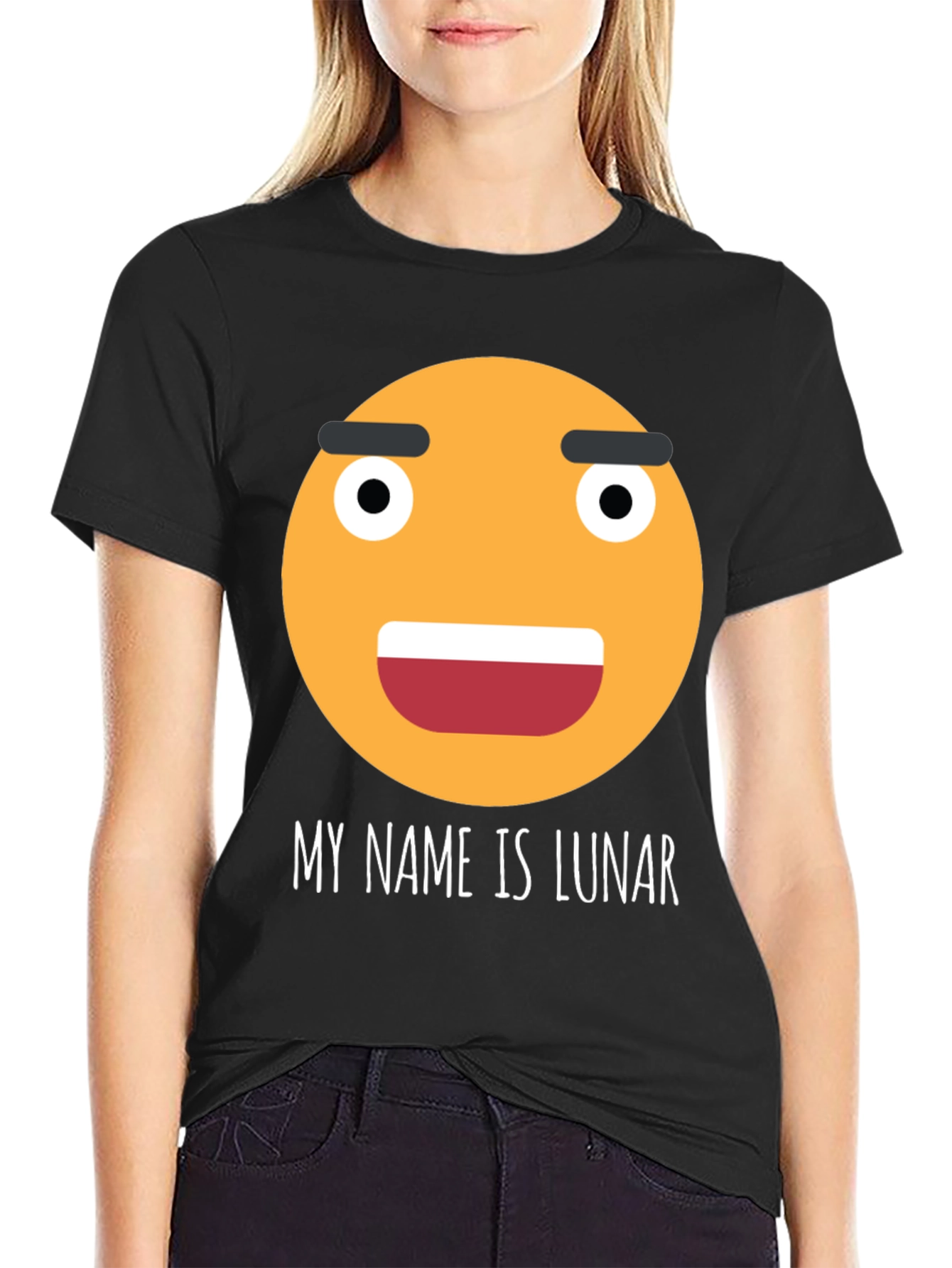 Funny Emoji T-Shirt - My Name is Lunar