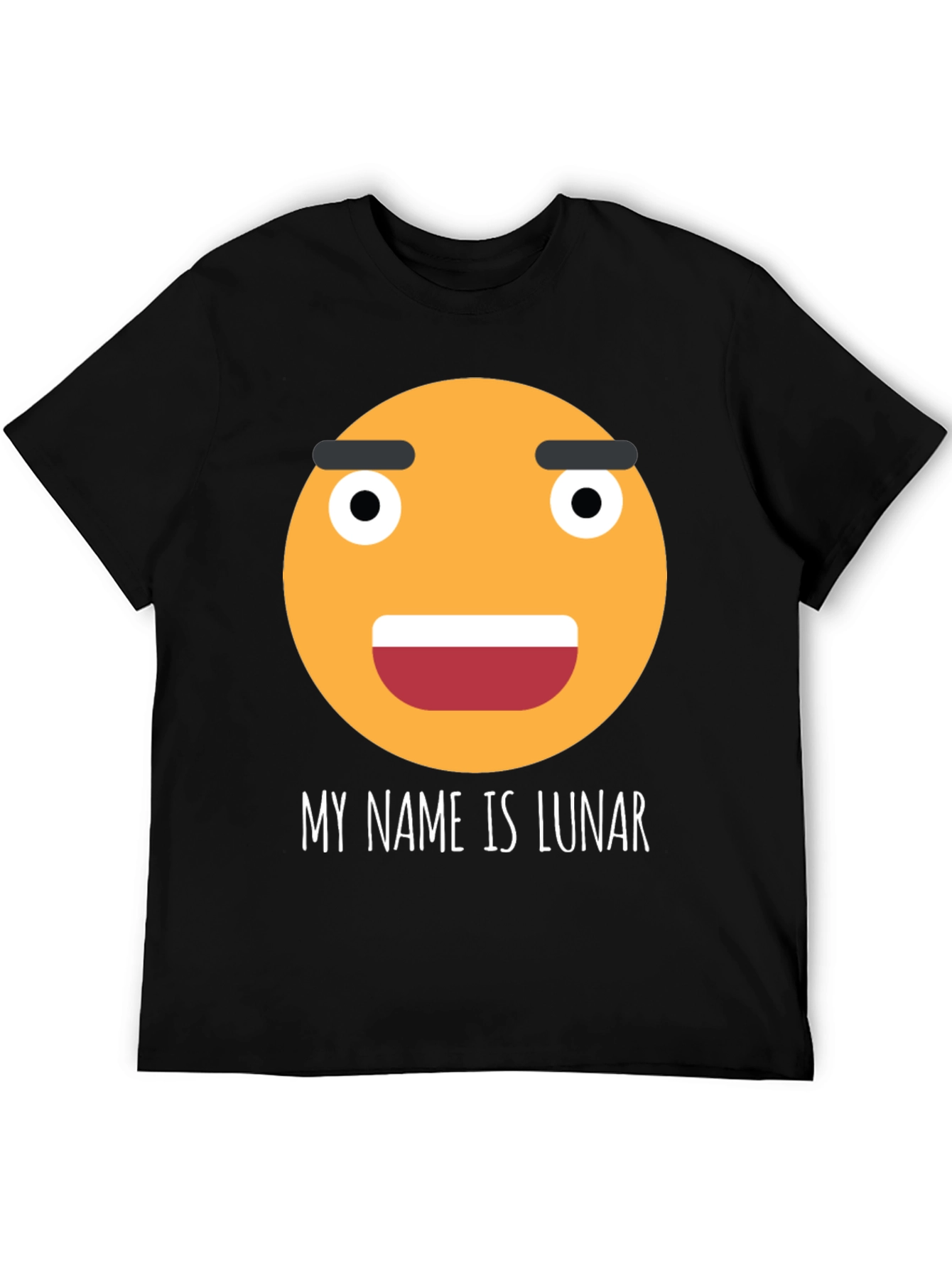 Funny Emoji T-Shirt - My Name is Lunar