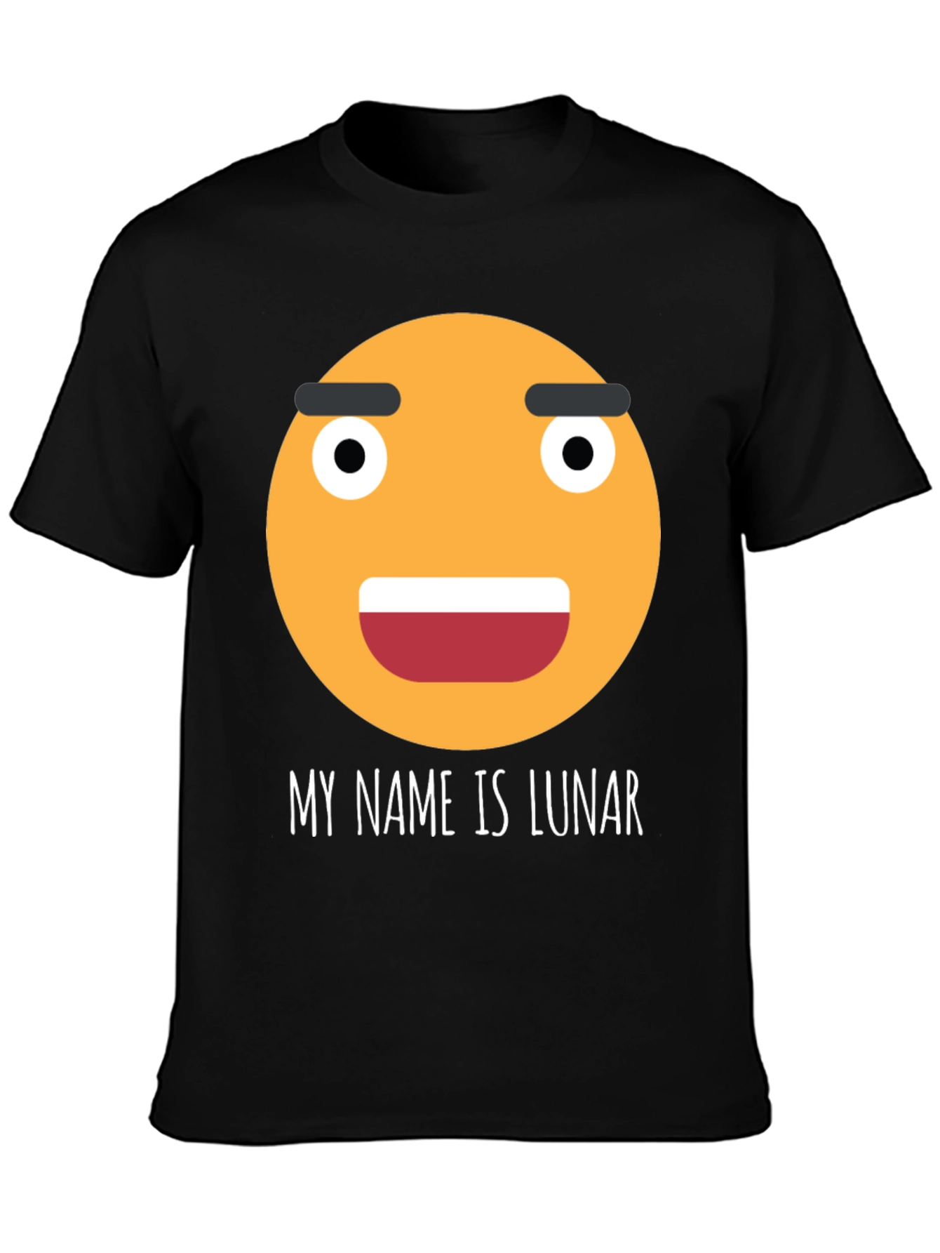 Funny Emoji T-Shirt - My Name is Lunar