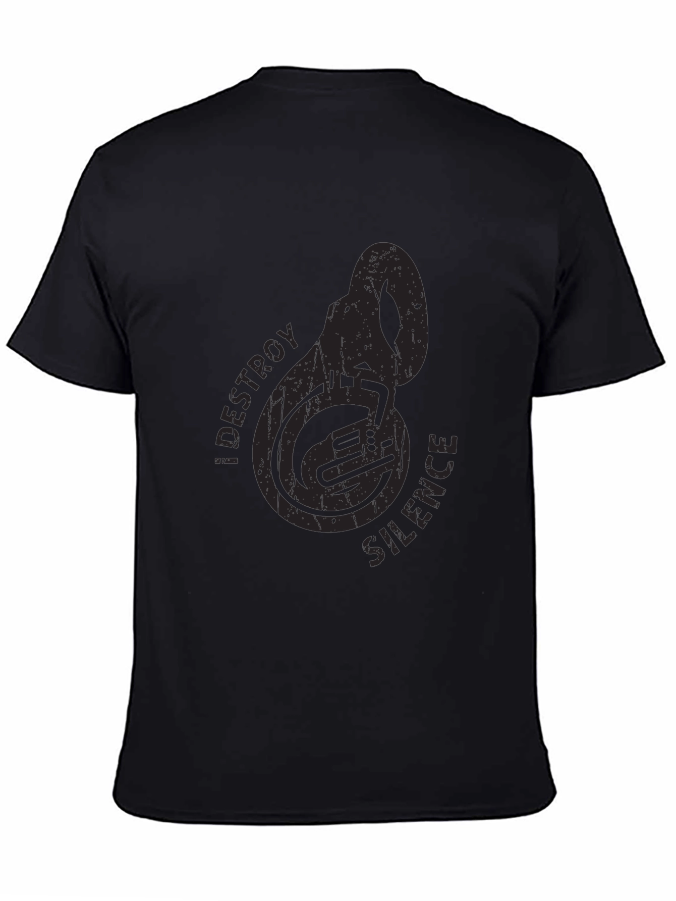 Destroy Silence Tuba Black T-Shirt