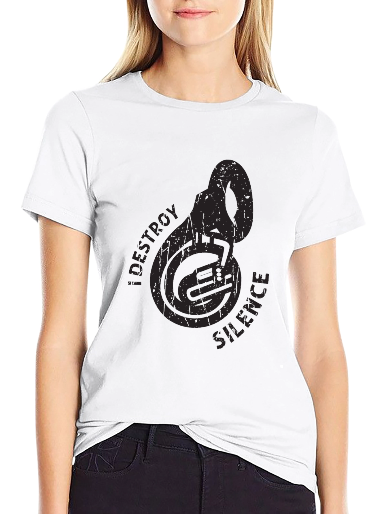 Destroy Silence Tuba Black T-Shirt
