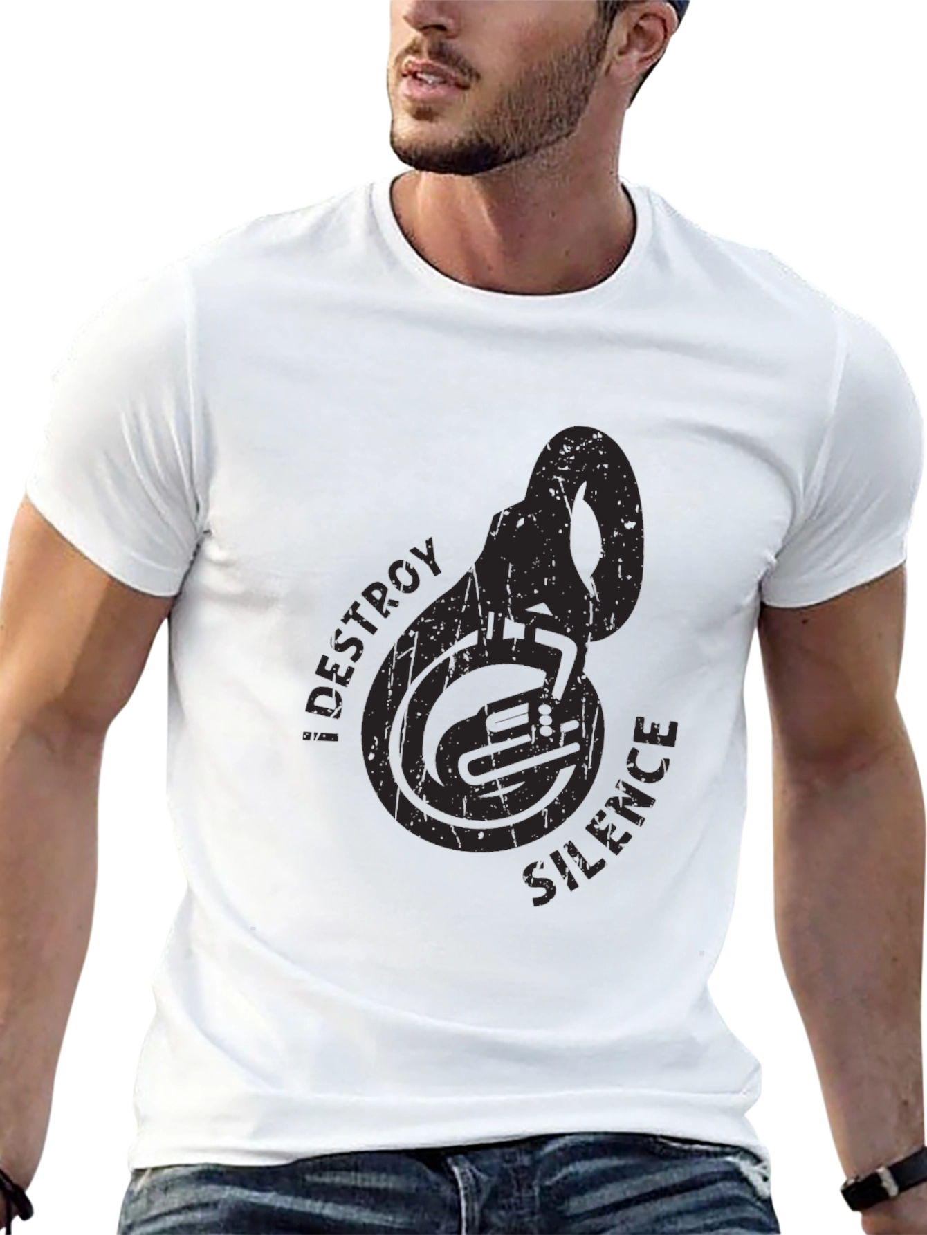 Destroy Silence Tuba Black T-Shirt