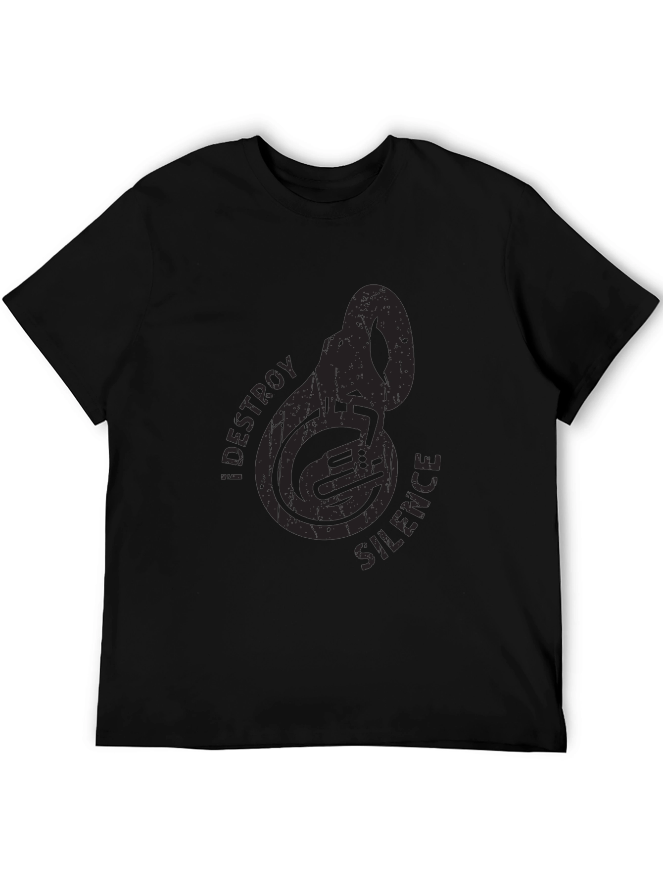 Destroy Silence Tuba Black T-Shirt