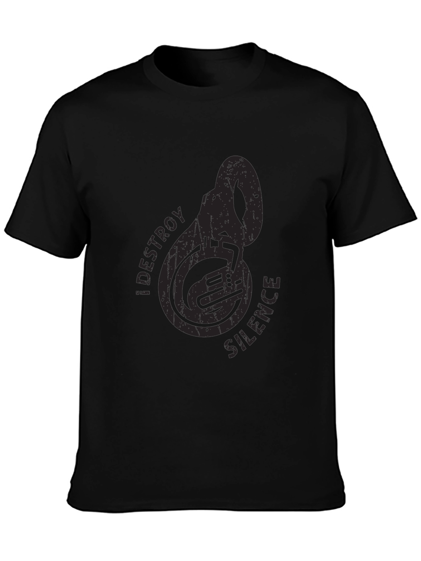 Destroy Silence Tuba Black T-Shirt