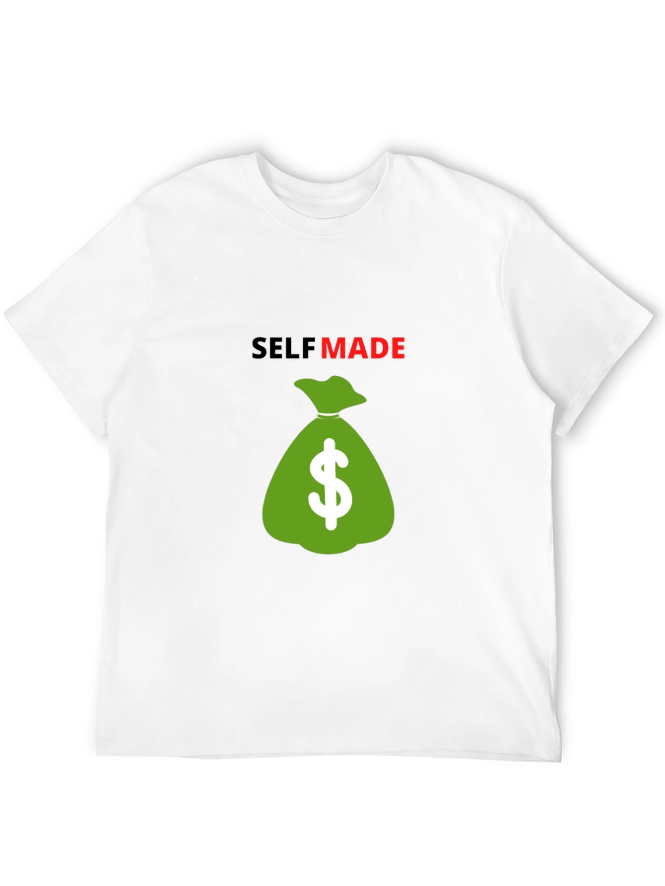 Self Made Money Bag T-Shirt - Black Cotton Blend