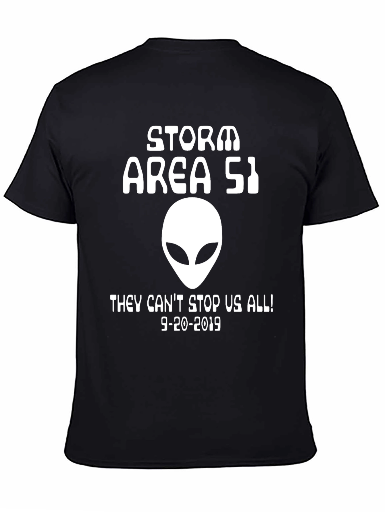 Storm Area 51 T-Shirt Alien Graphic Black Tee