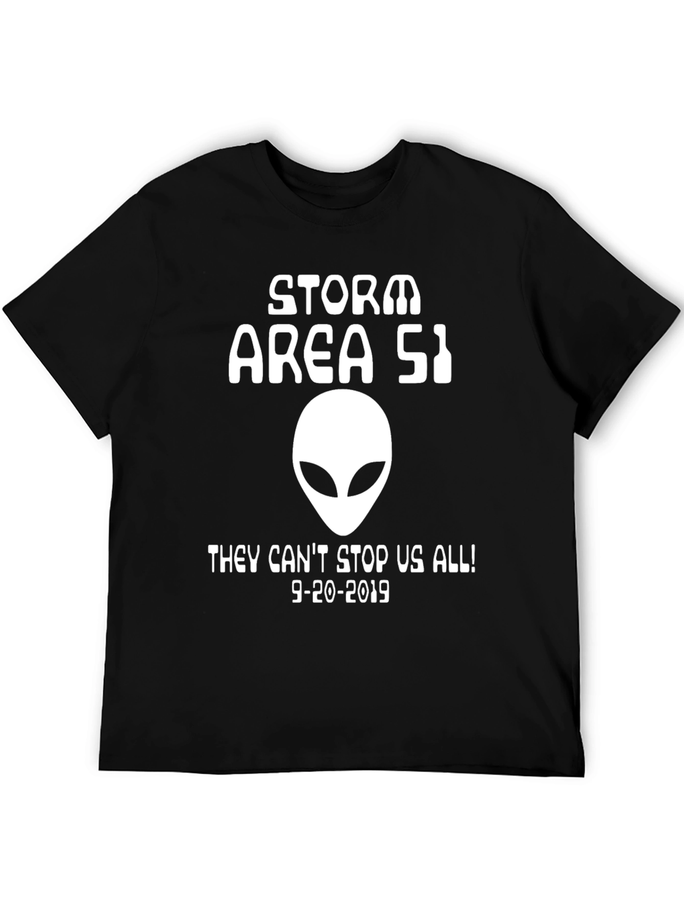 Storm Area 51 T-Shirt Alien Graphic Black Tee