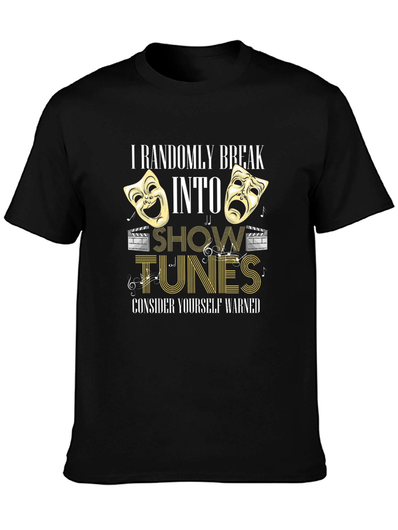 Show Tunes Mens Black T-Shirt