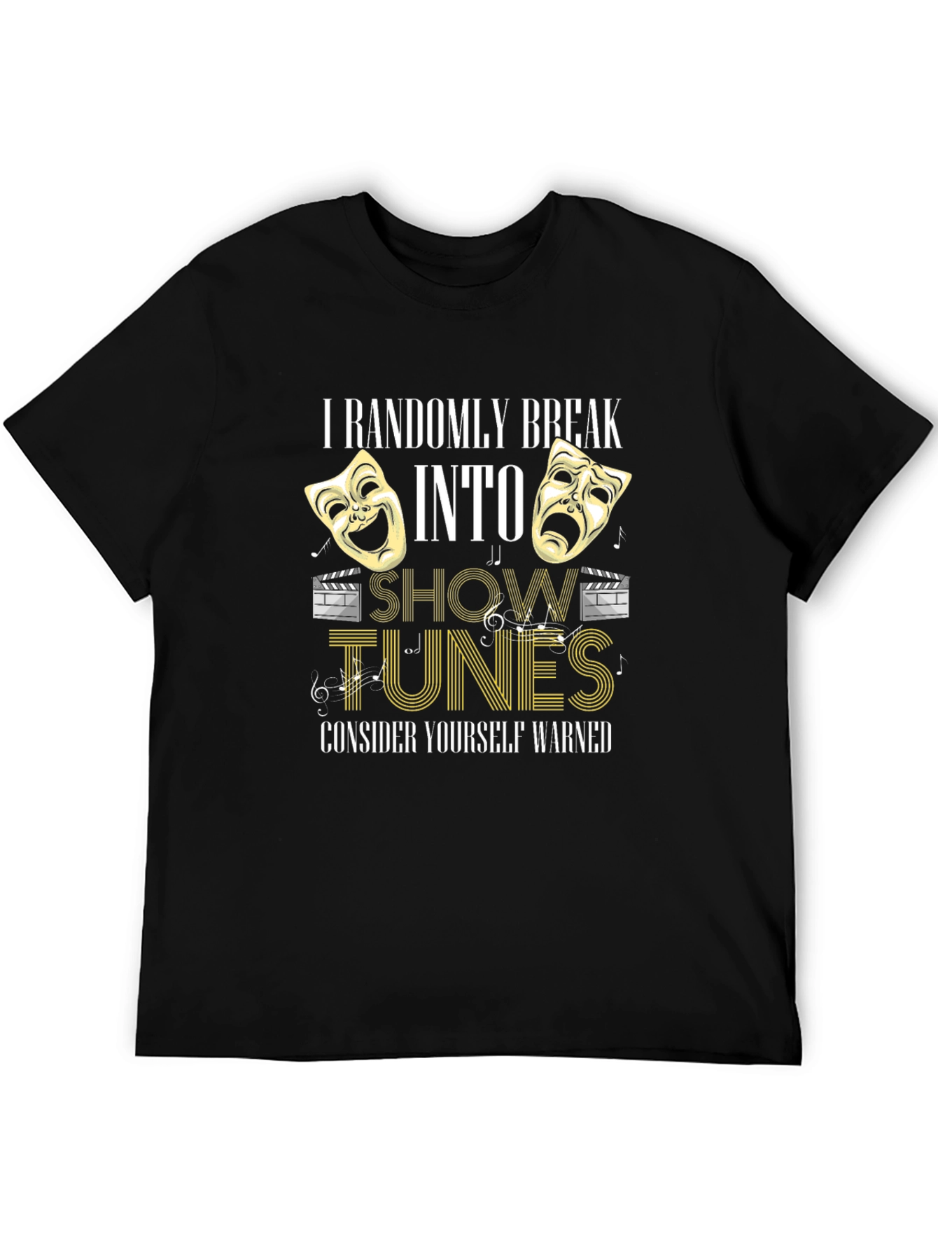 Show Tunes Mens Black T-Shirt